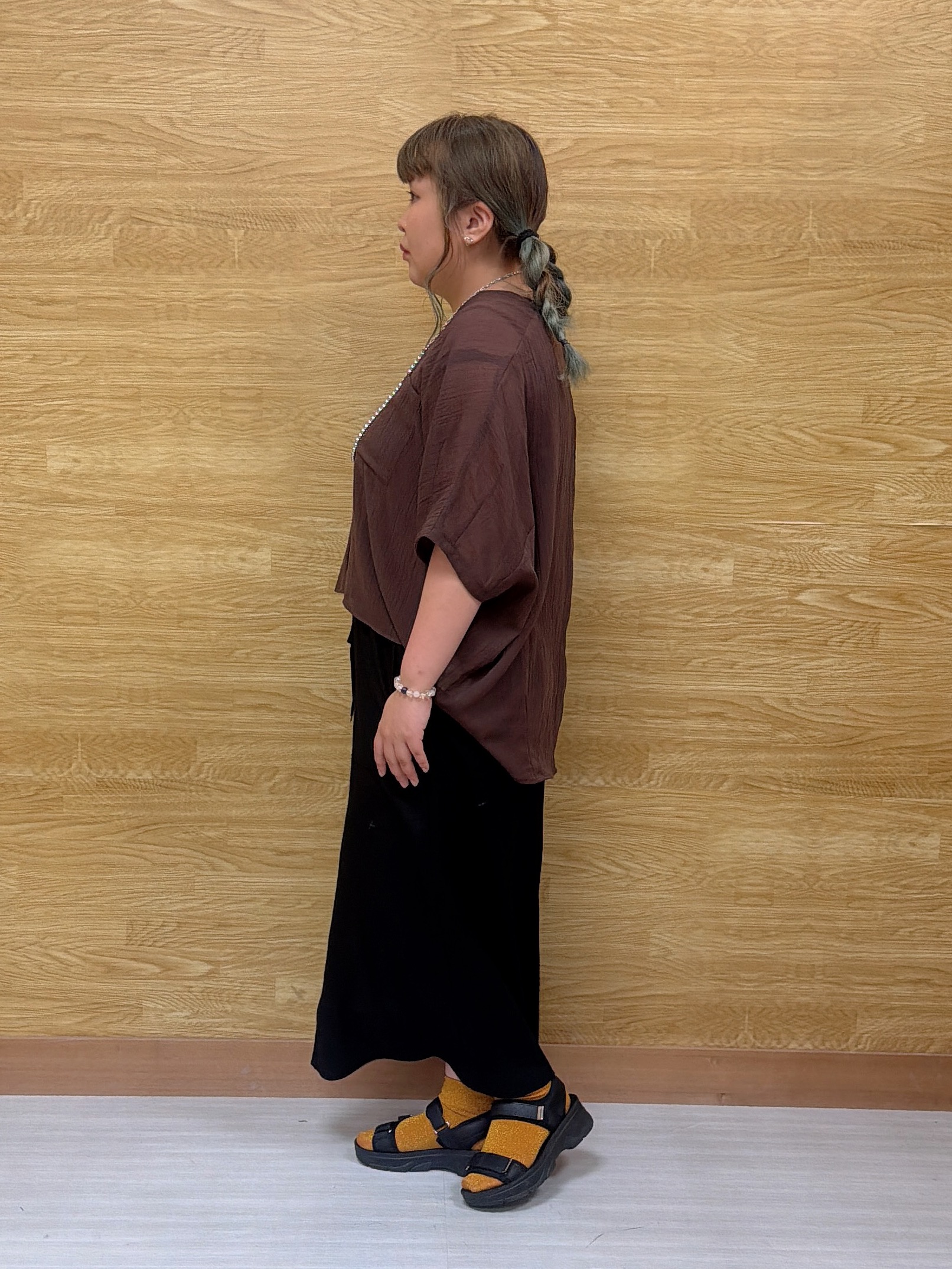 ぁむさんの「SHOO･LA･RUE｜【洗濯機可/選べる6色】ナチュラルな風合いが魅力 ゆったり楊柳シアードルマンブラウス」を使ったコーディネート