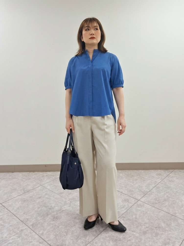 S.xuliさんの「Reflect｜【手洗い可】異素材ドッキングブラウス」を使ったコーディネート