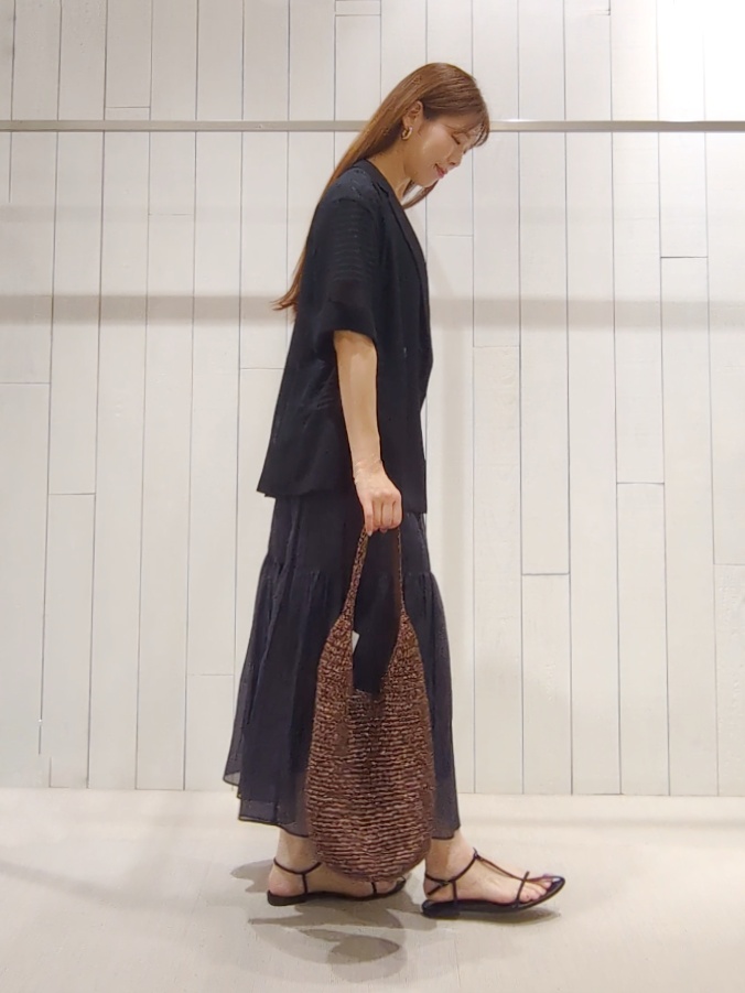 SHOさんの「INDIVI｜【洗える／メッシュ素材／SETUP可能】半袖シアージャケット」を使ったコーディネート