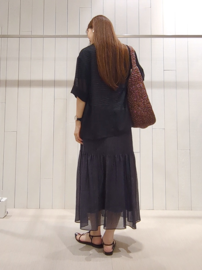 SHOさんの「INDIVI｜【洗える／メッシュ素材／SETUP可能】半袖シアージャケット」を使ったコーディネート