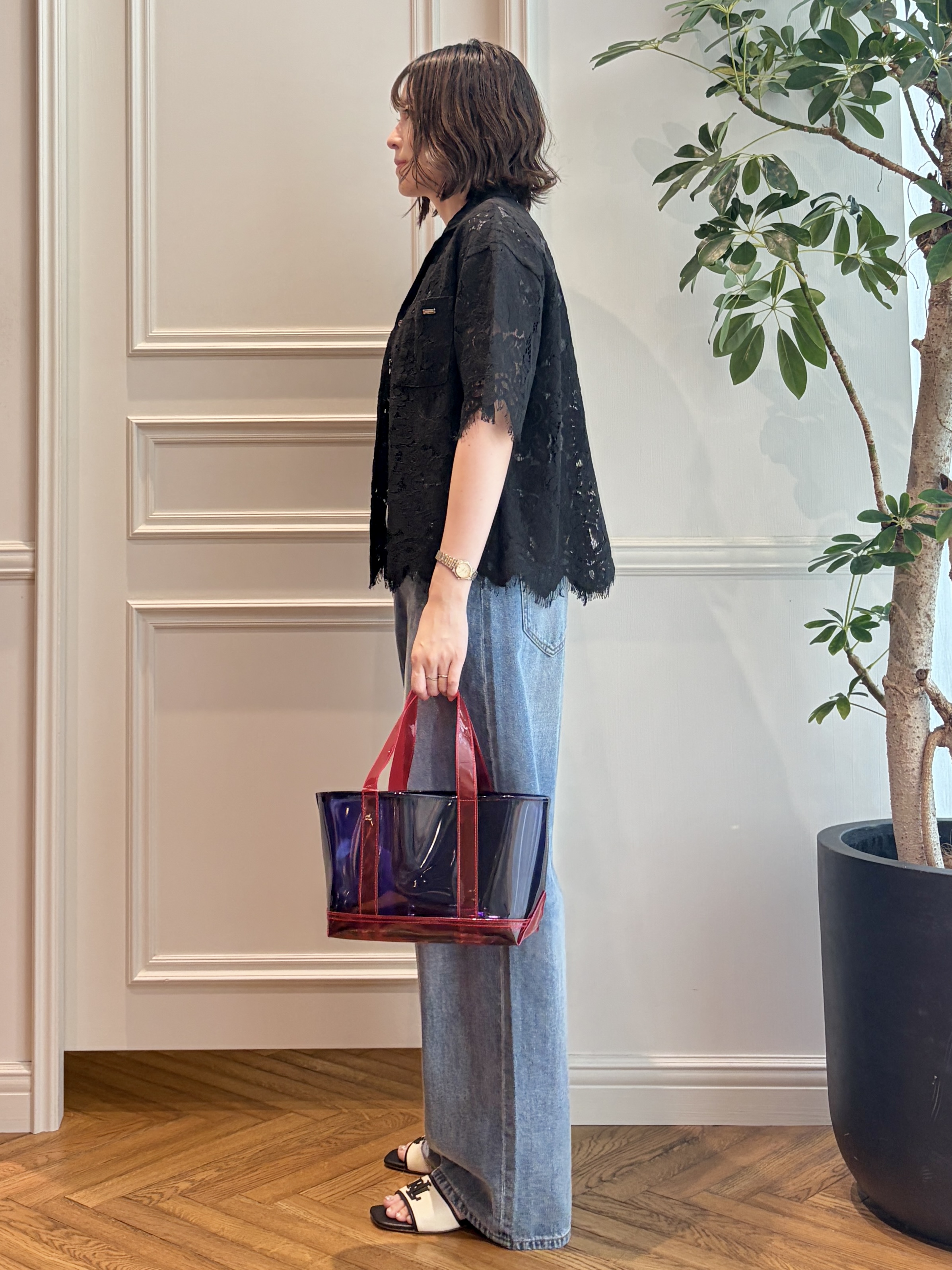 nakaoさんの「DRESSTERIOR｜ヴィンテージ加工ワイドデニムパンツ」を使ったコーディネート