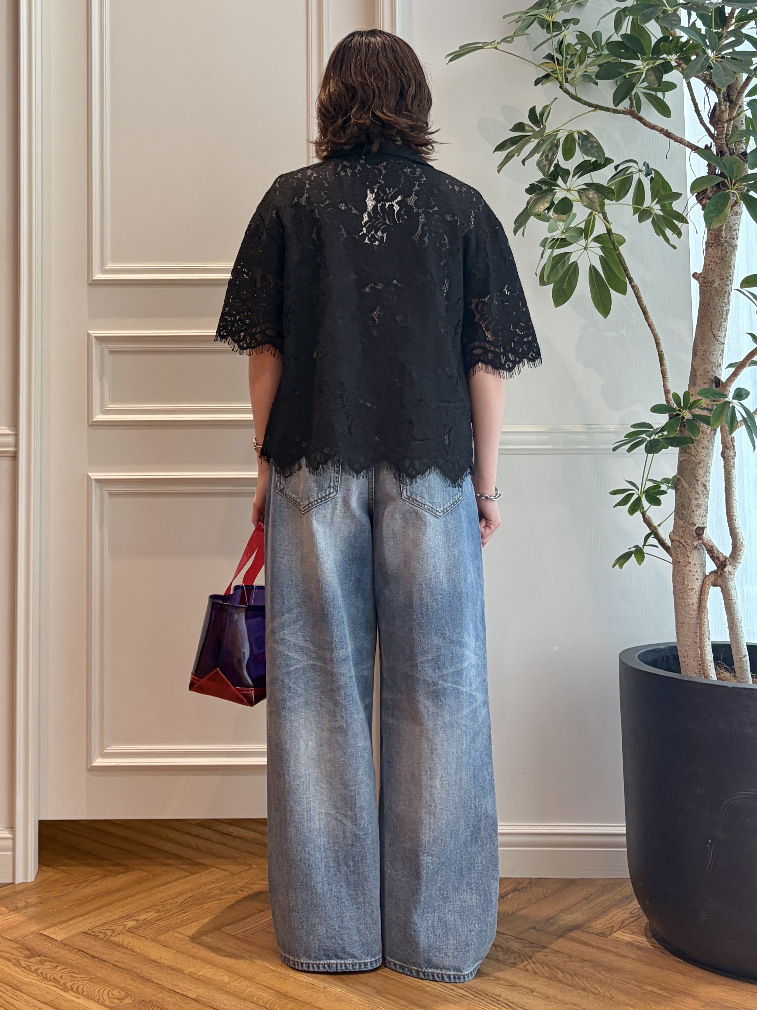 nakaoさんの「DRESSTERIOR｜ヴィンテージ加工ワイドデニムパンツ」を使ったコーディネート