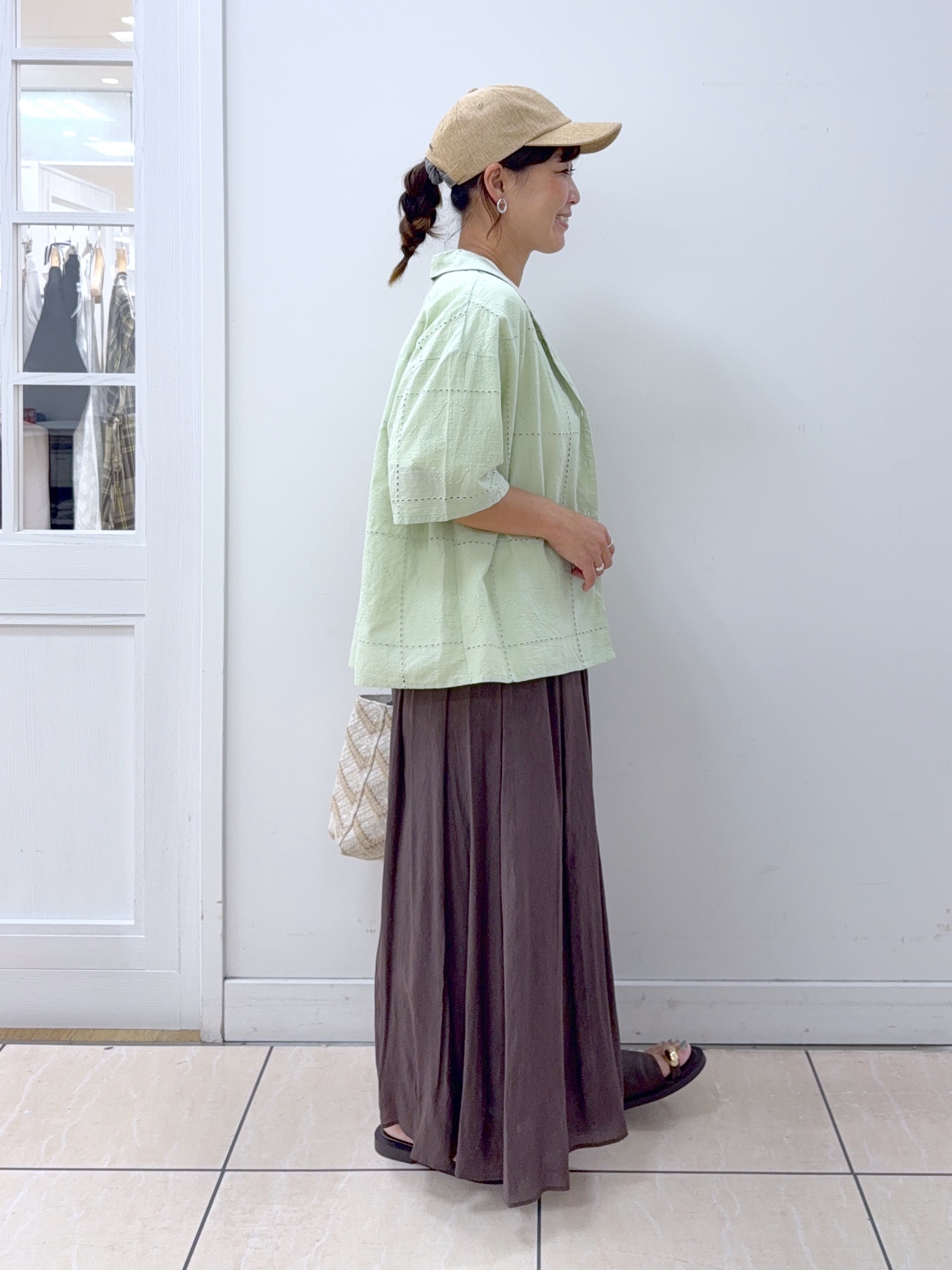 Osawaさんの「Dessin｜麻調キャップ」を使ったコーディネート