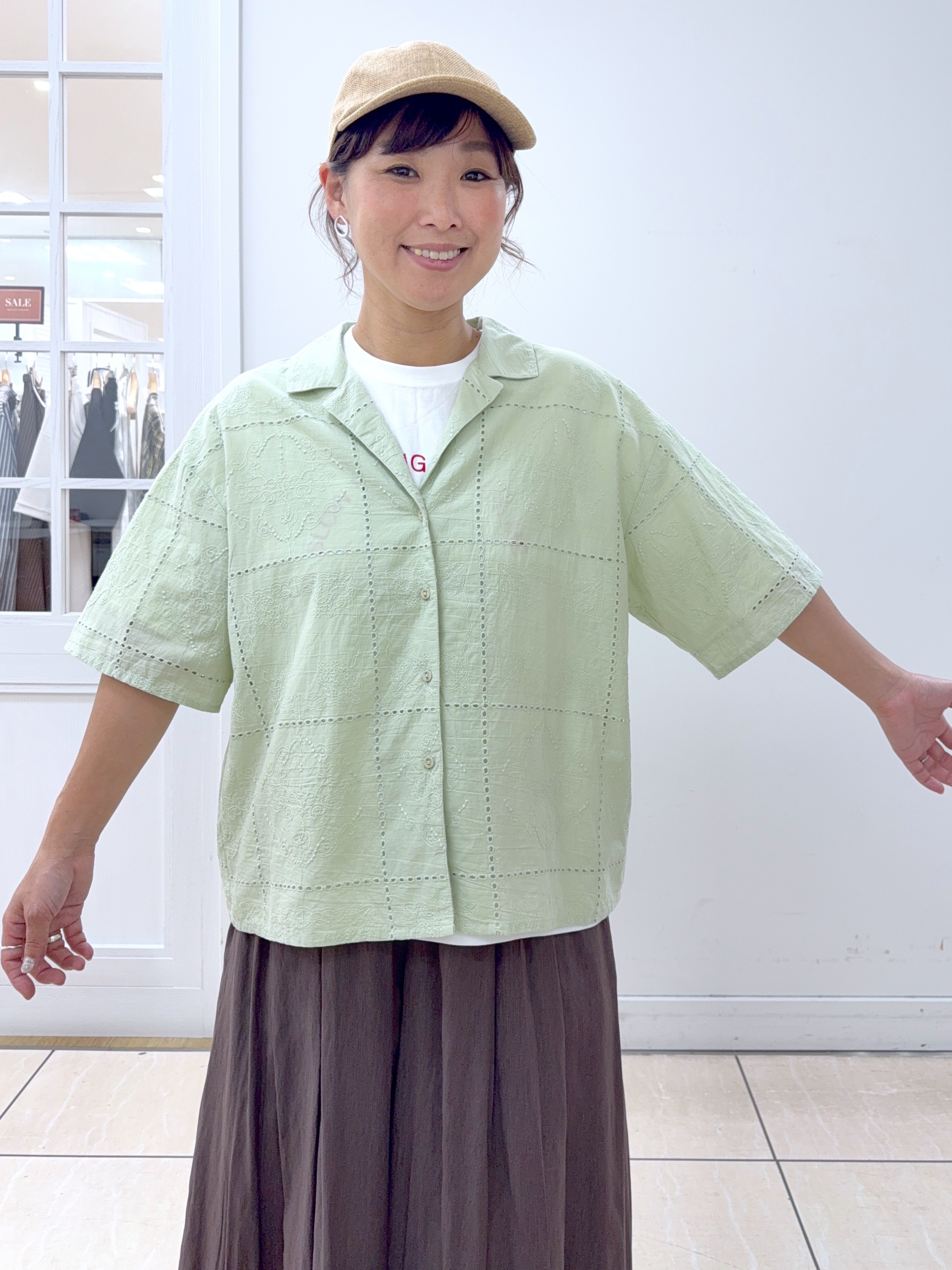 Osawaさんの「Dessin｜麻調キャップ」を使ったコーディネート