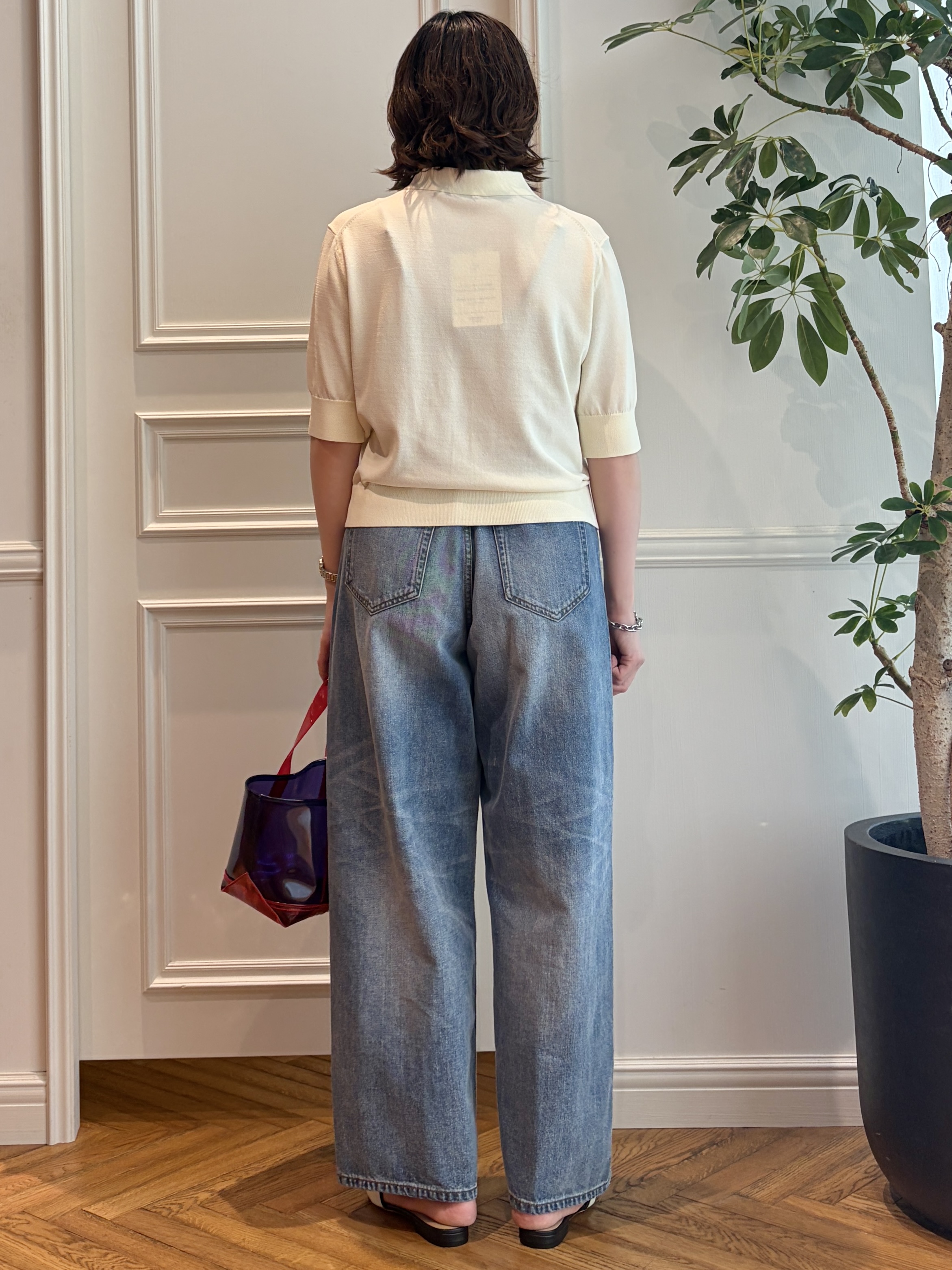 nakaoさんの「DRESSTERIOR｜ヴィンテージ加工ワイドデニムパンツ」を使ったコーディネート