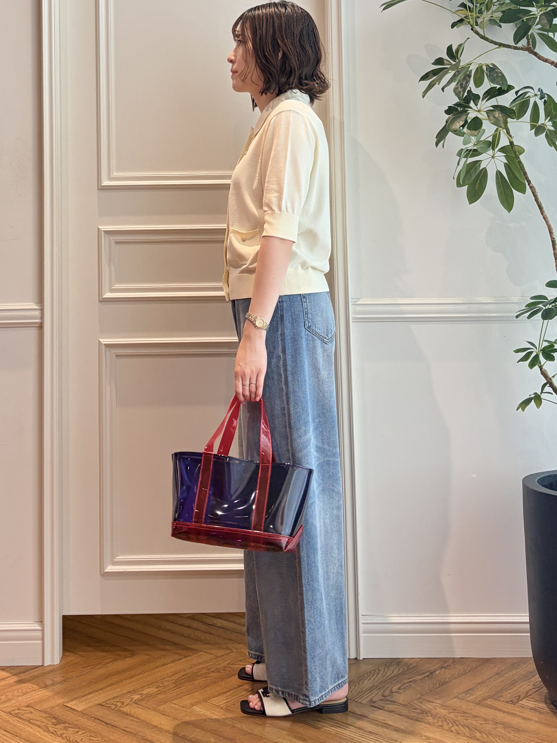 nakaoさんの「DRESSTERIOR｜ヴィンテージ加工ワイドデニムパンツ」を使ったコーディネート