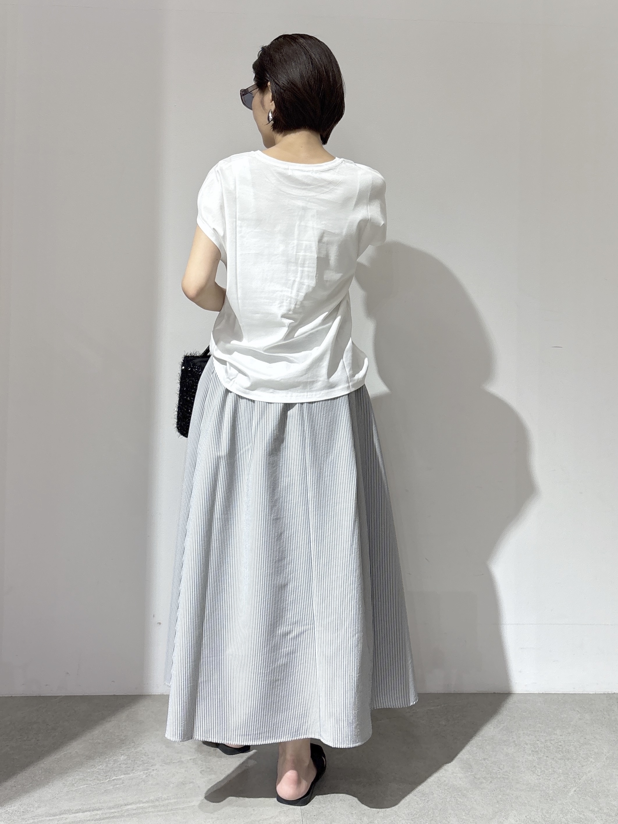 NAKAさんの「OPAQUE.CLIP｜フレンチスリーブカットソー【洗濯機OK】」を使ったコーディネート