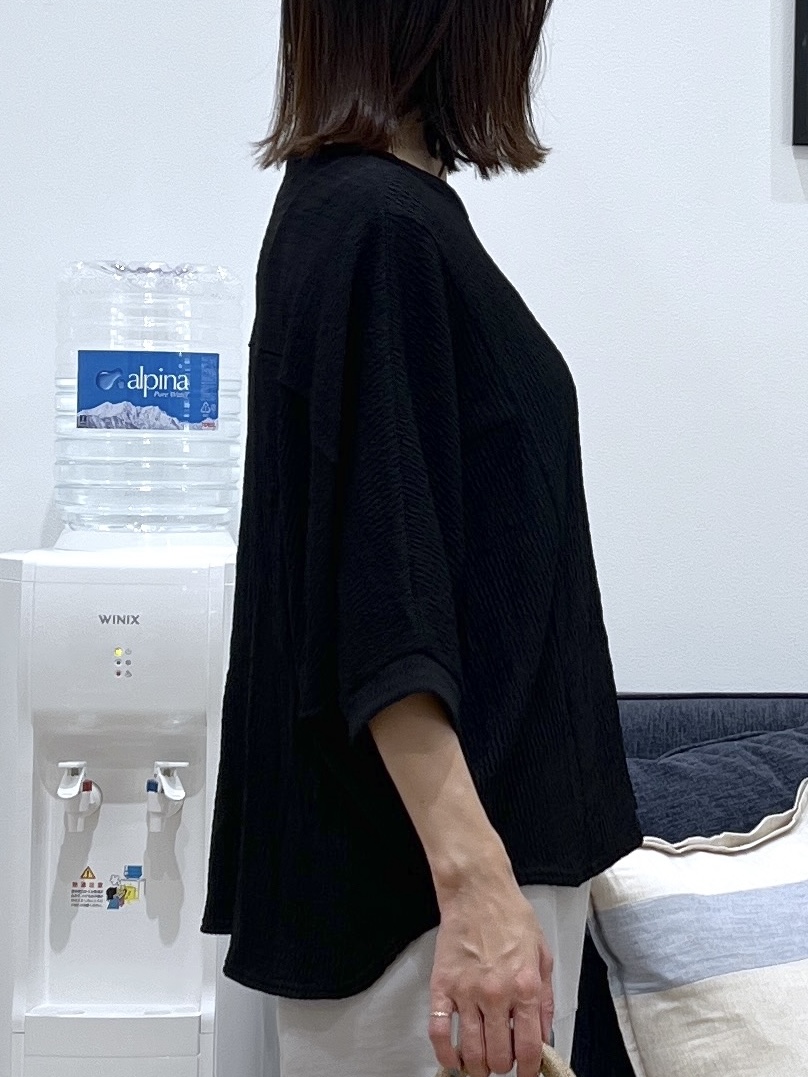 canaさんの「Dessin｜シュリンクジャージ カットソー」を使ったコーディネート