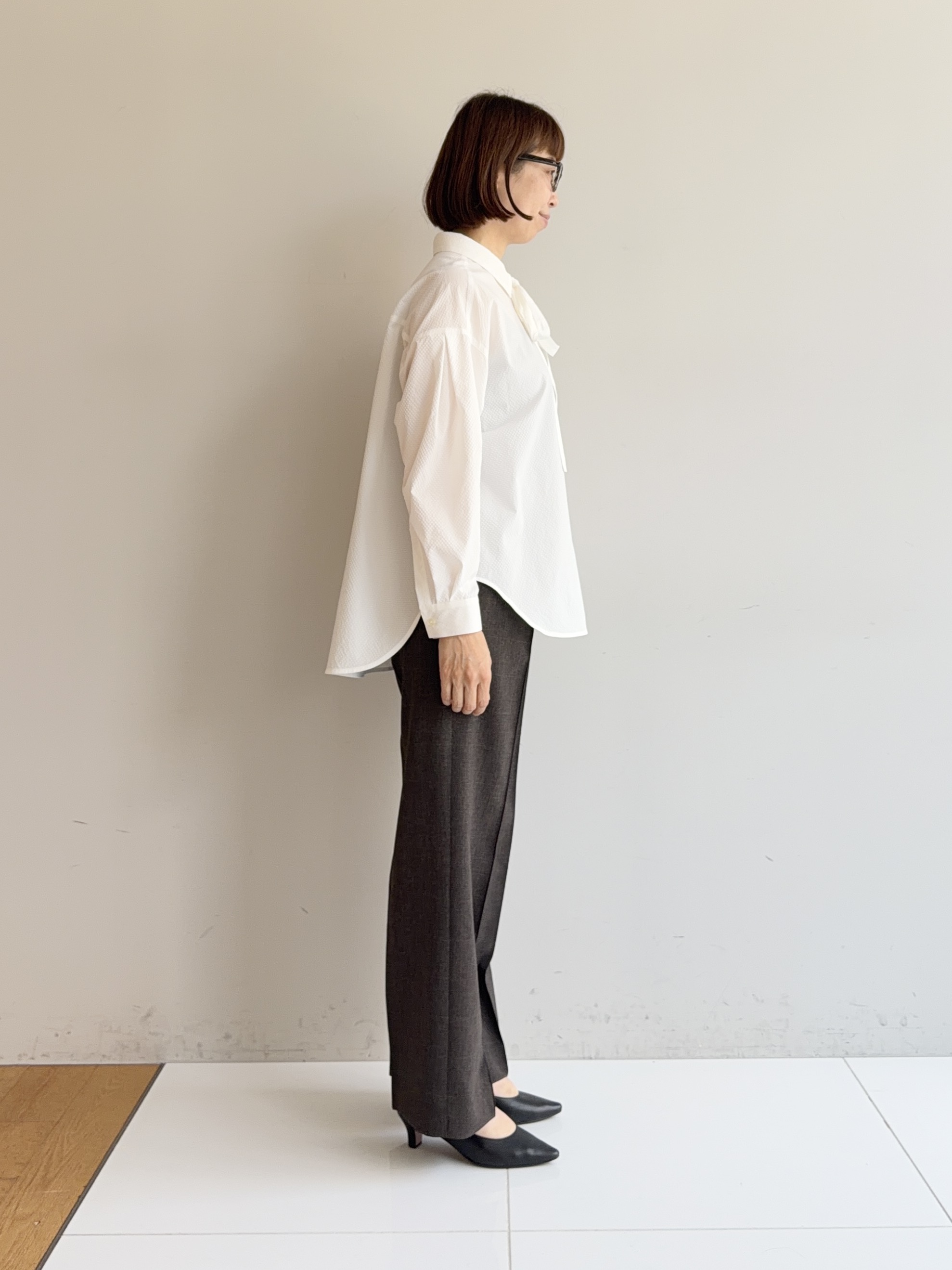 murayamaさんの「INDIVI｜【ラム革／美脚／通勤】レザーパンプス」を使ったコーディネート