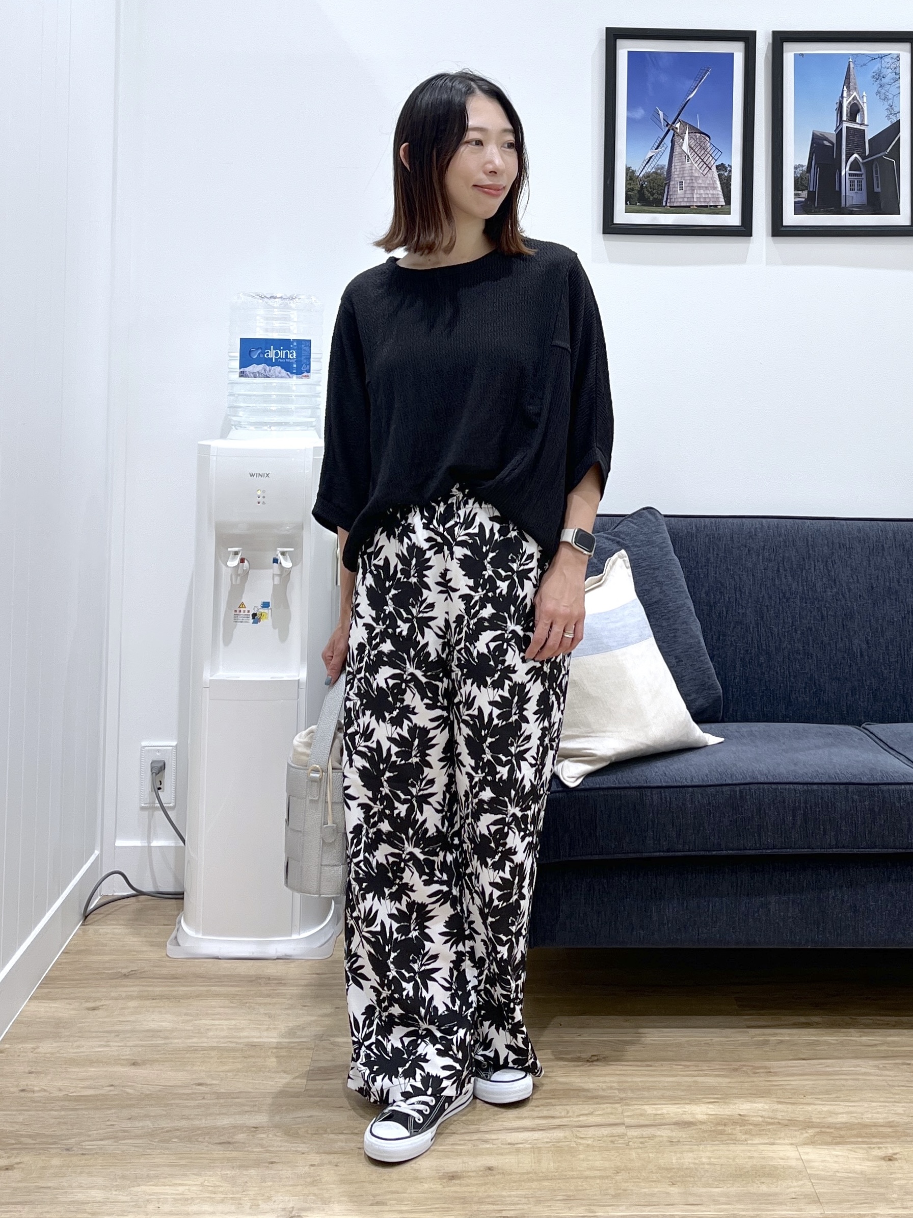 canaさんの「Dessin｜シュリンクジャージ カットソー」を使ったコーディネート
