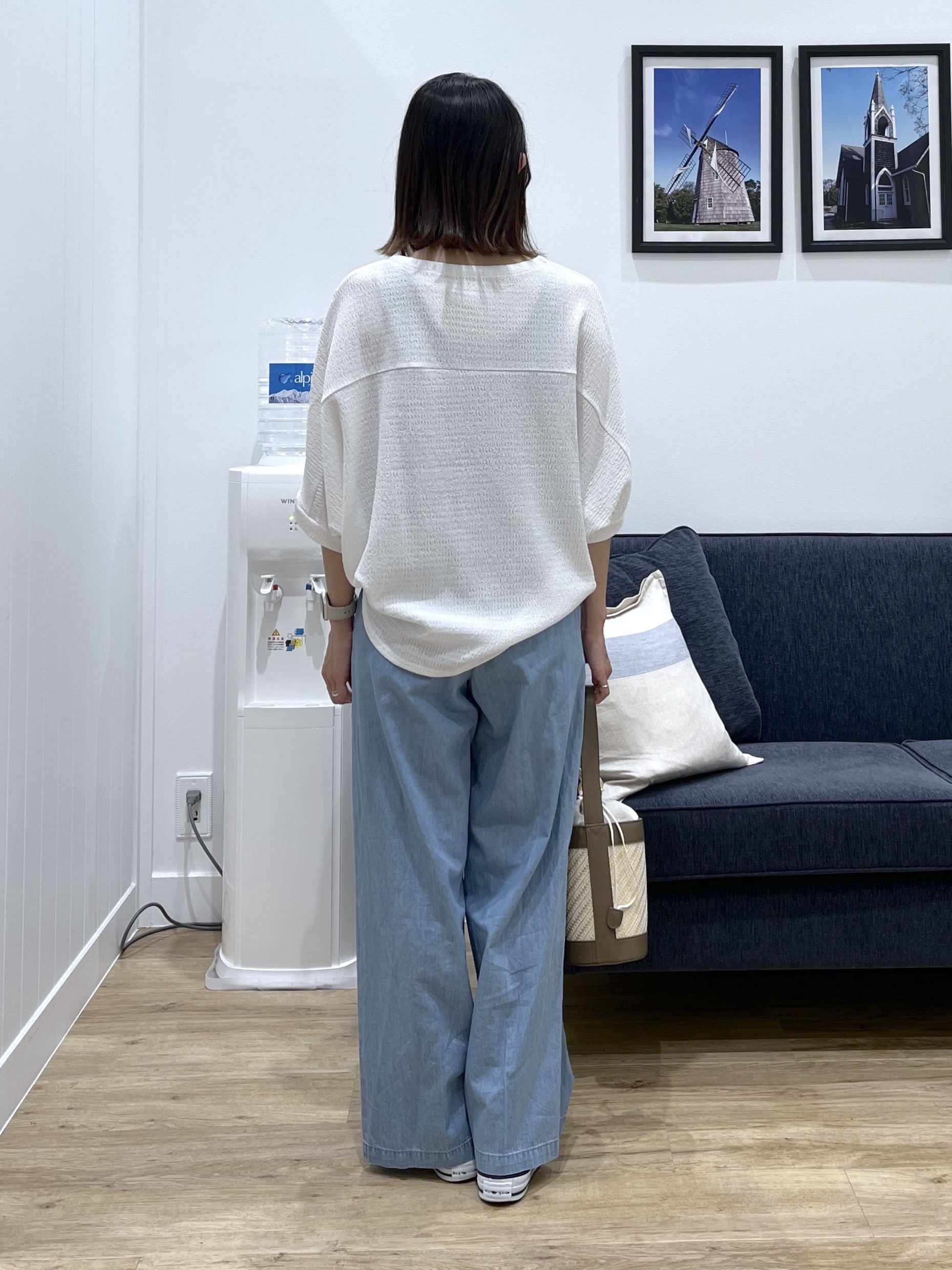 canaさんの「Dessin｜シュリンクジャージ カットソー」を使ったコーディネート