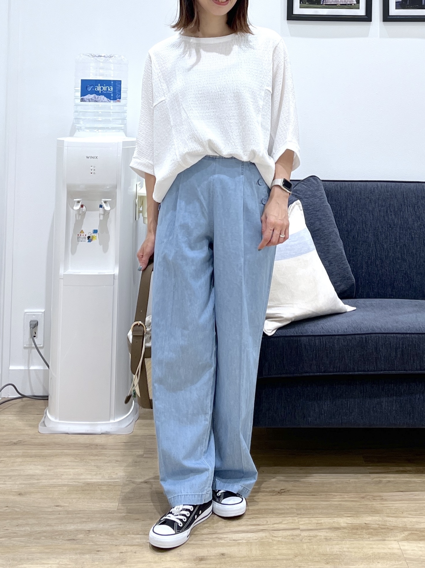canaさんの「Dessin｜シュリンクジャージ カットソー」を使ったコーディネート