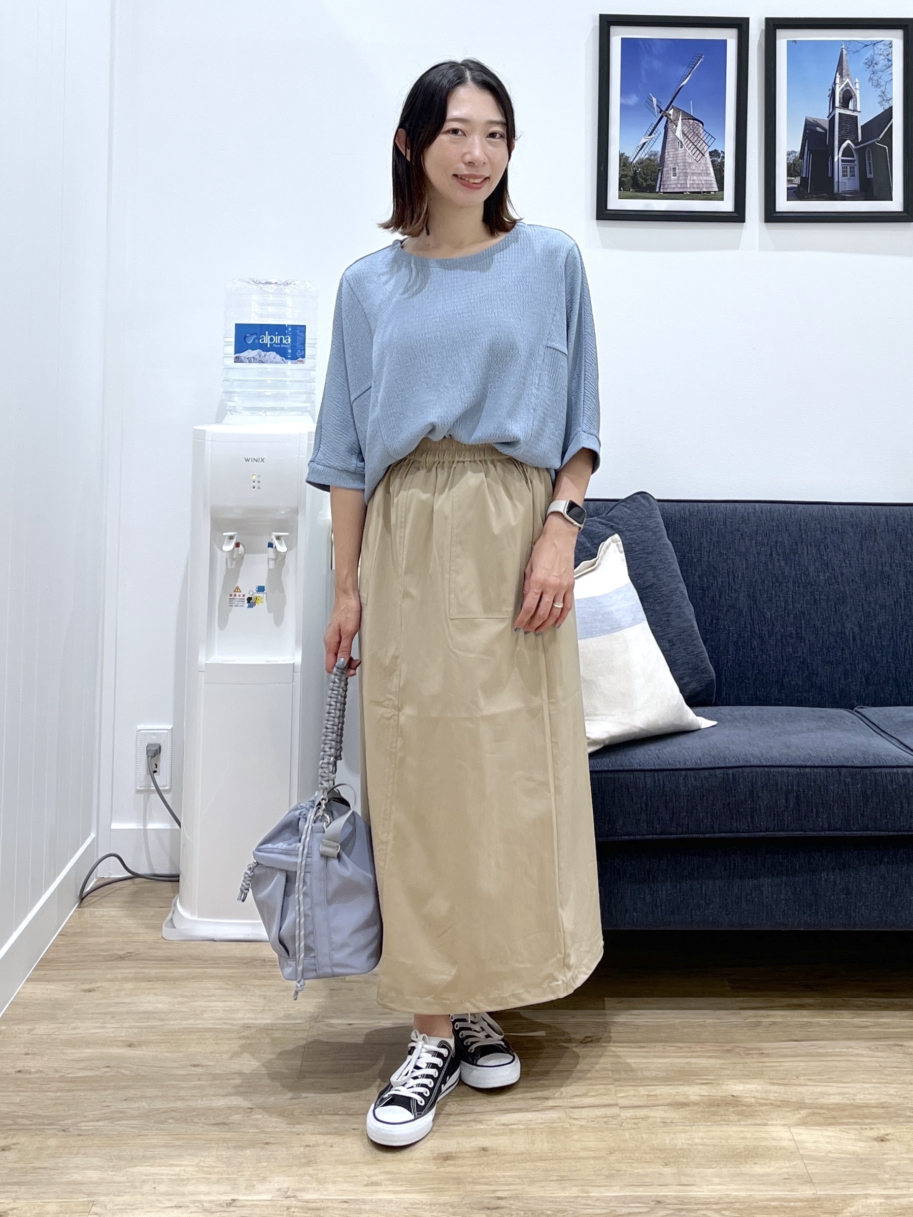 canaさんの「Dessin｜シュリンクジャージ カットソー」を使ったコーディネート
