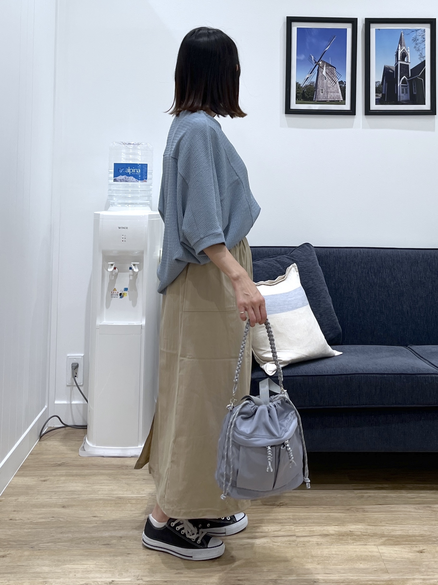 canaさんの「Dessin｜シュリンクジャージ カットソー」を使ったコーディネート