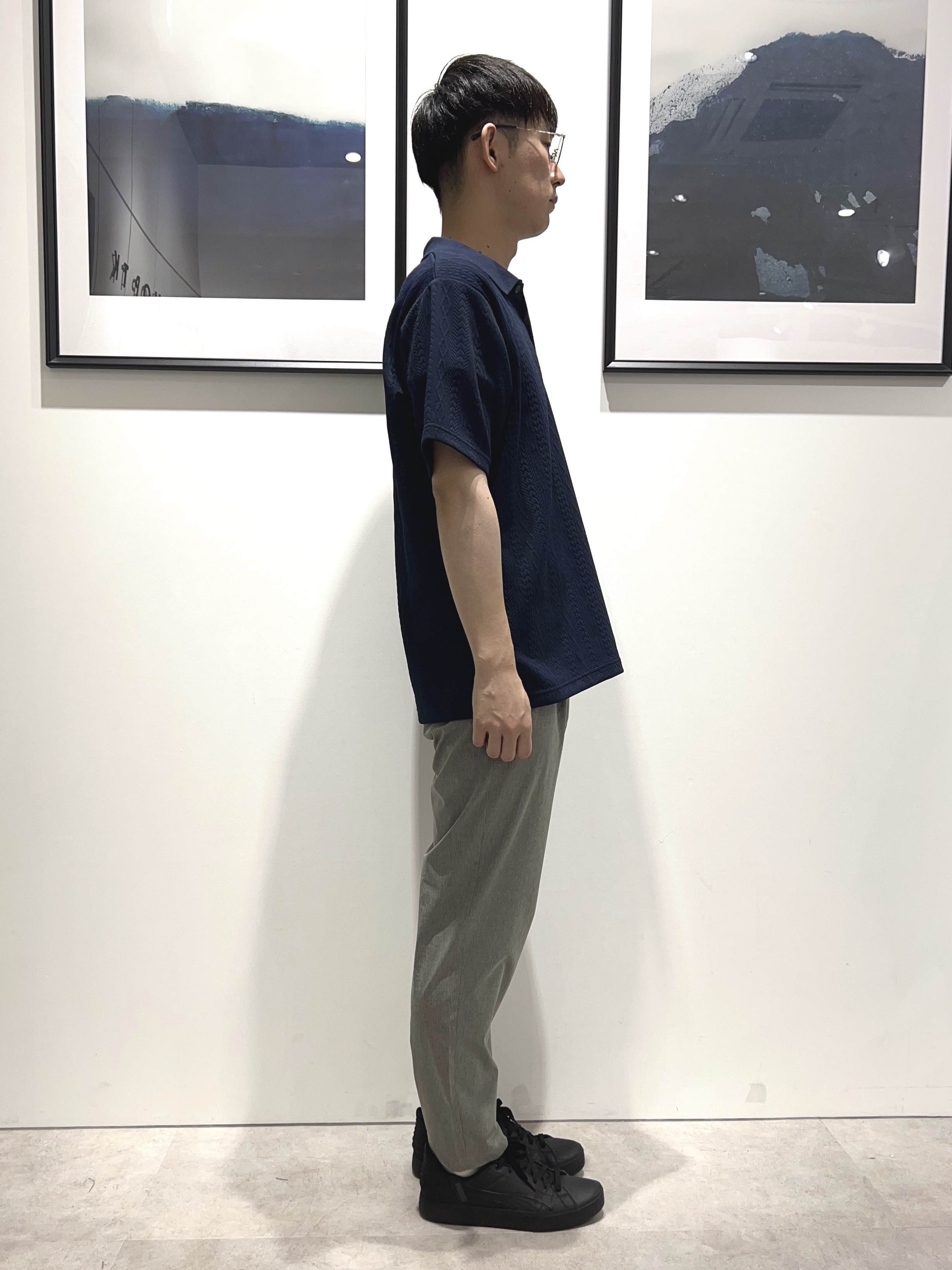 。さんの「THE SHOP TK｜【シンプルすぎない大人の表情】ケーブルフクレポロシャツ 吸水速乾/UVケア/洗濯機OK」を使ったコーディネート
