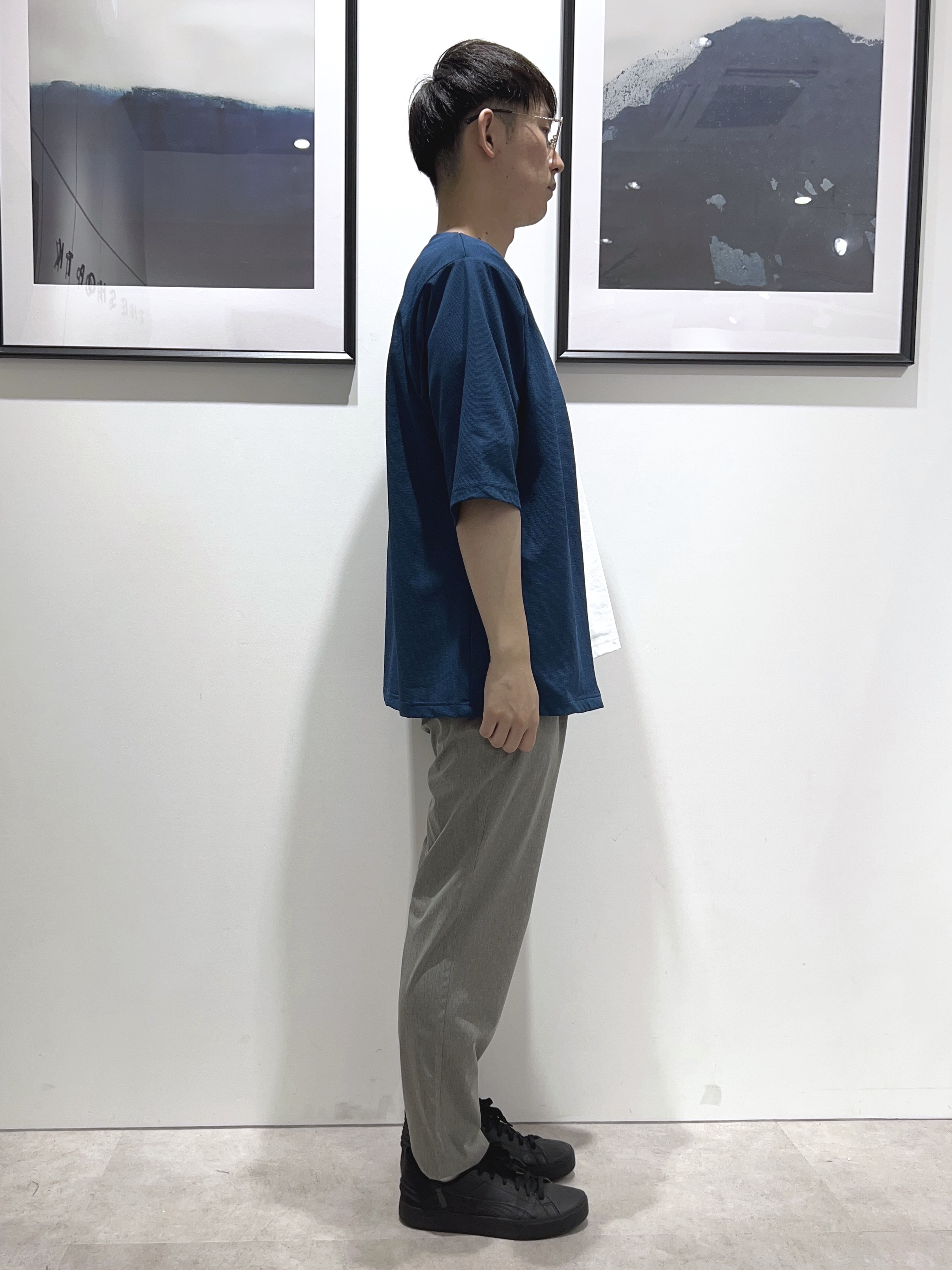 。さんの「THE SHOP TK｜メッシュ五分袖カーディガン＋半袖Tシャツ セットアイテム 洗濯機OK」を使ったコーディネート
