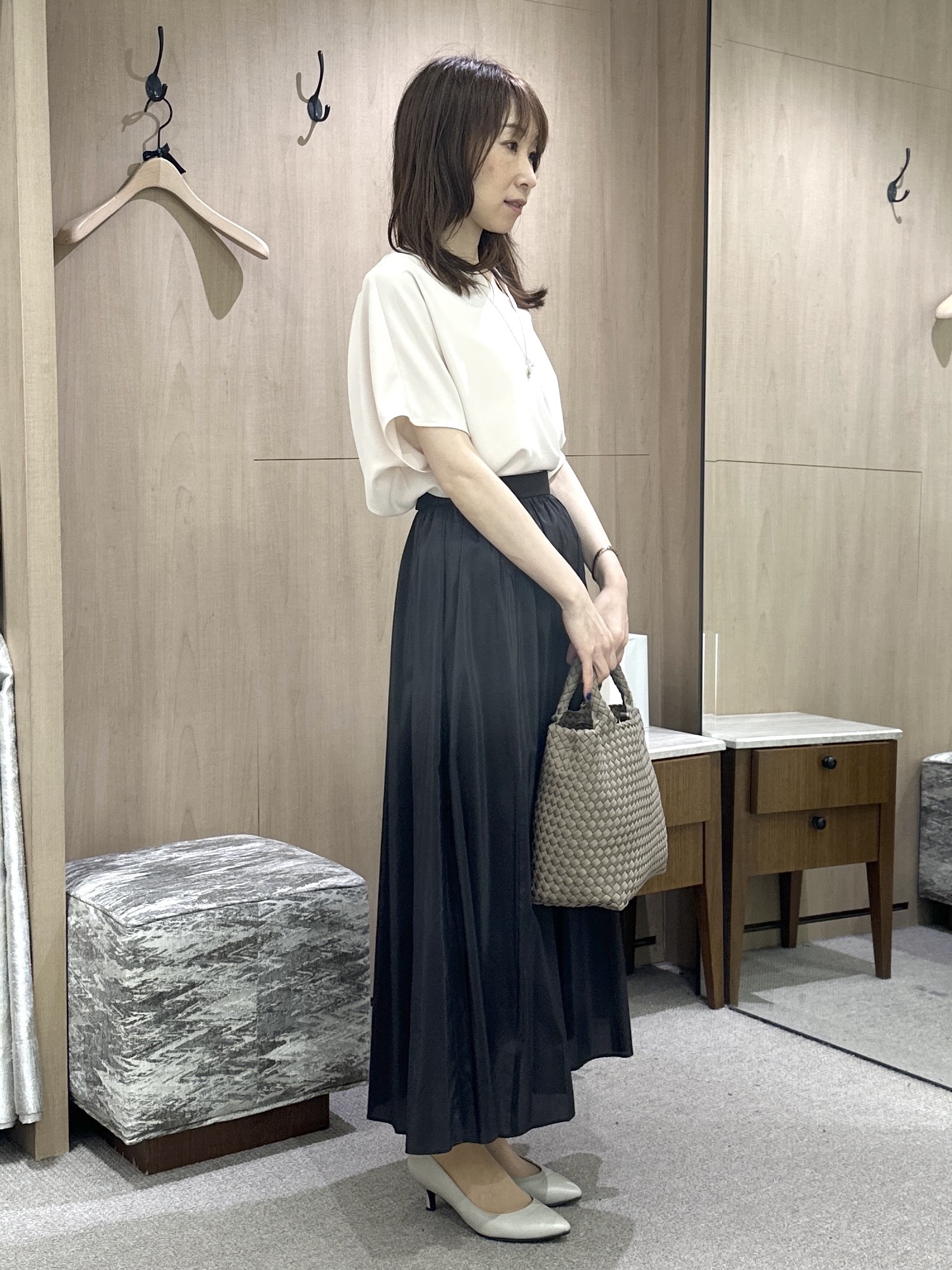 Miwaさんの「UNTITLED｜【アンサンブル可/シアー】リネンエステルカーディガン」を使ったコーディネート