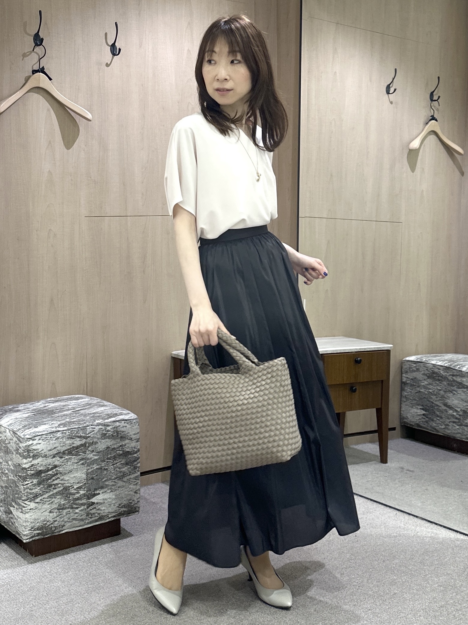 Miwaさんの「UNTITLED｜【アンサンブル可/シアー】リネンエステルカーディガン」を使ったコーディネート