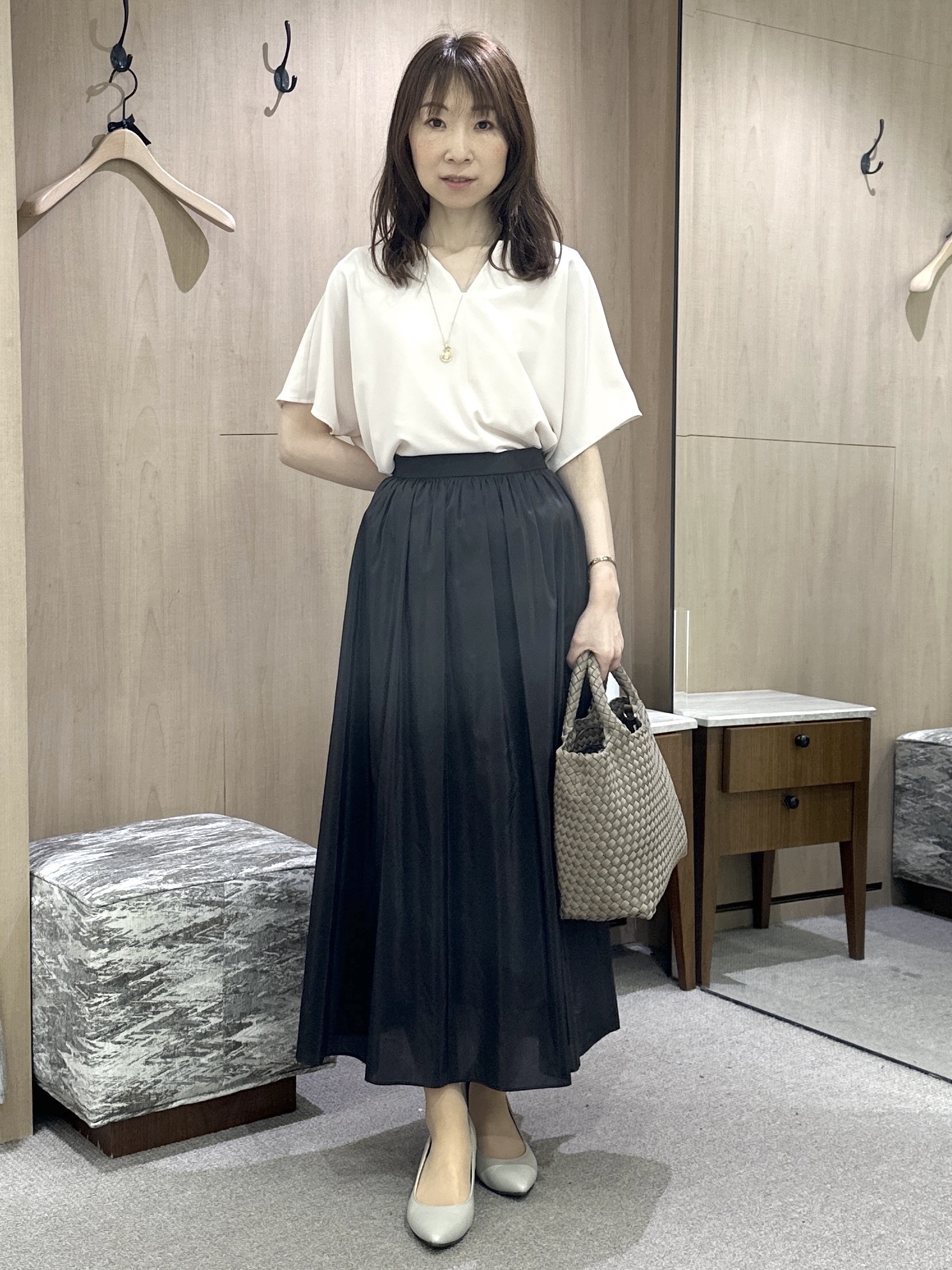Miwaさんの「UNTITLED｜【アンサンブル可/シアー】リネンエステルカーディガン」を使ったコーディネート