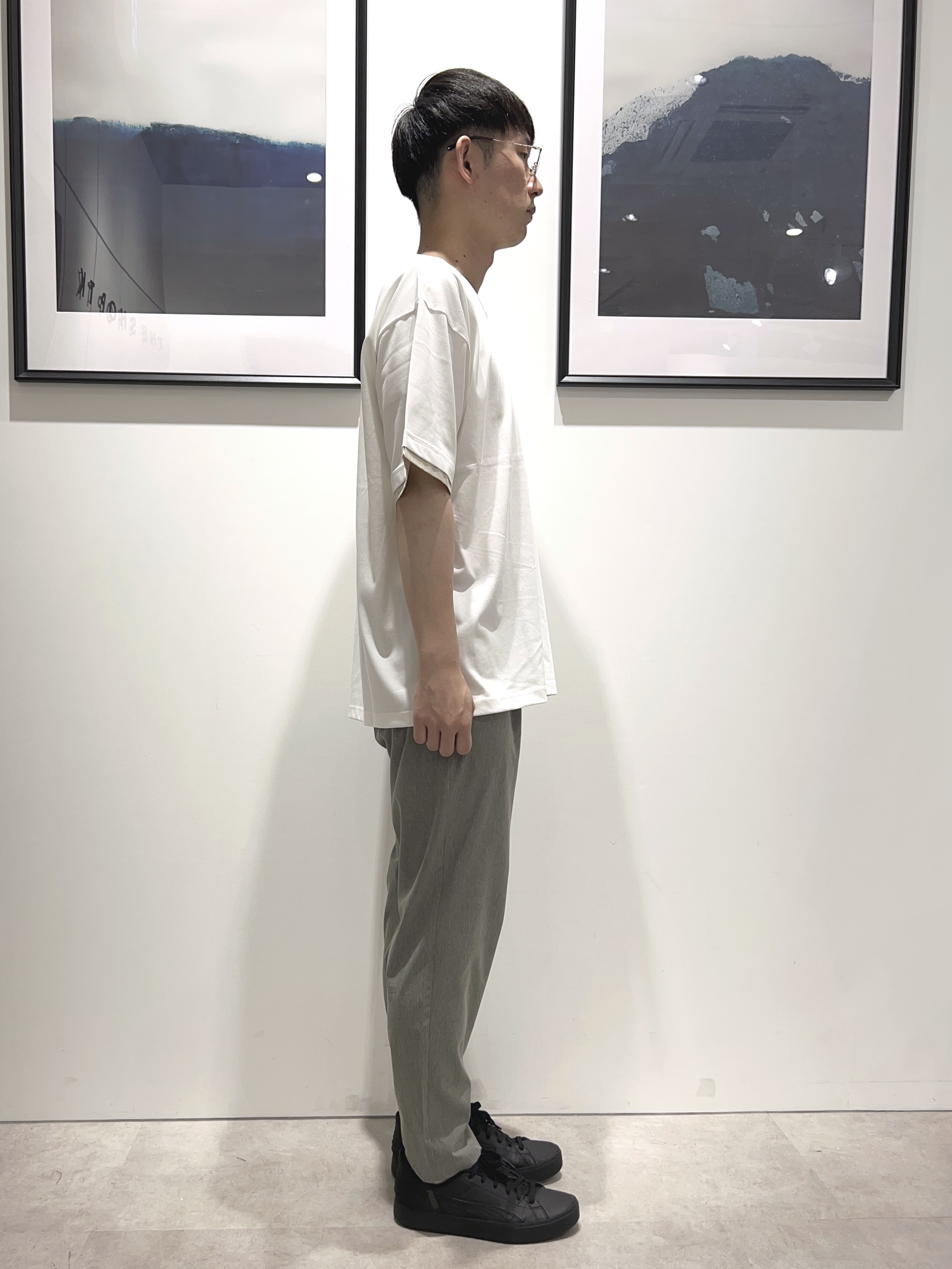 。さんの「THE SHOP TK｜【マシンウォッシャブル】袖レイヤード半袖Tシャツ」を使ったコーディネート
