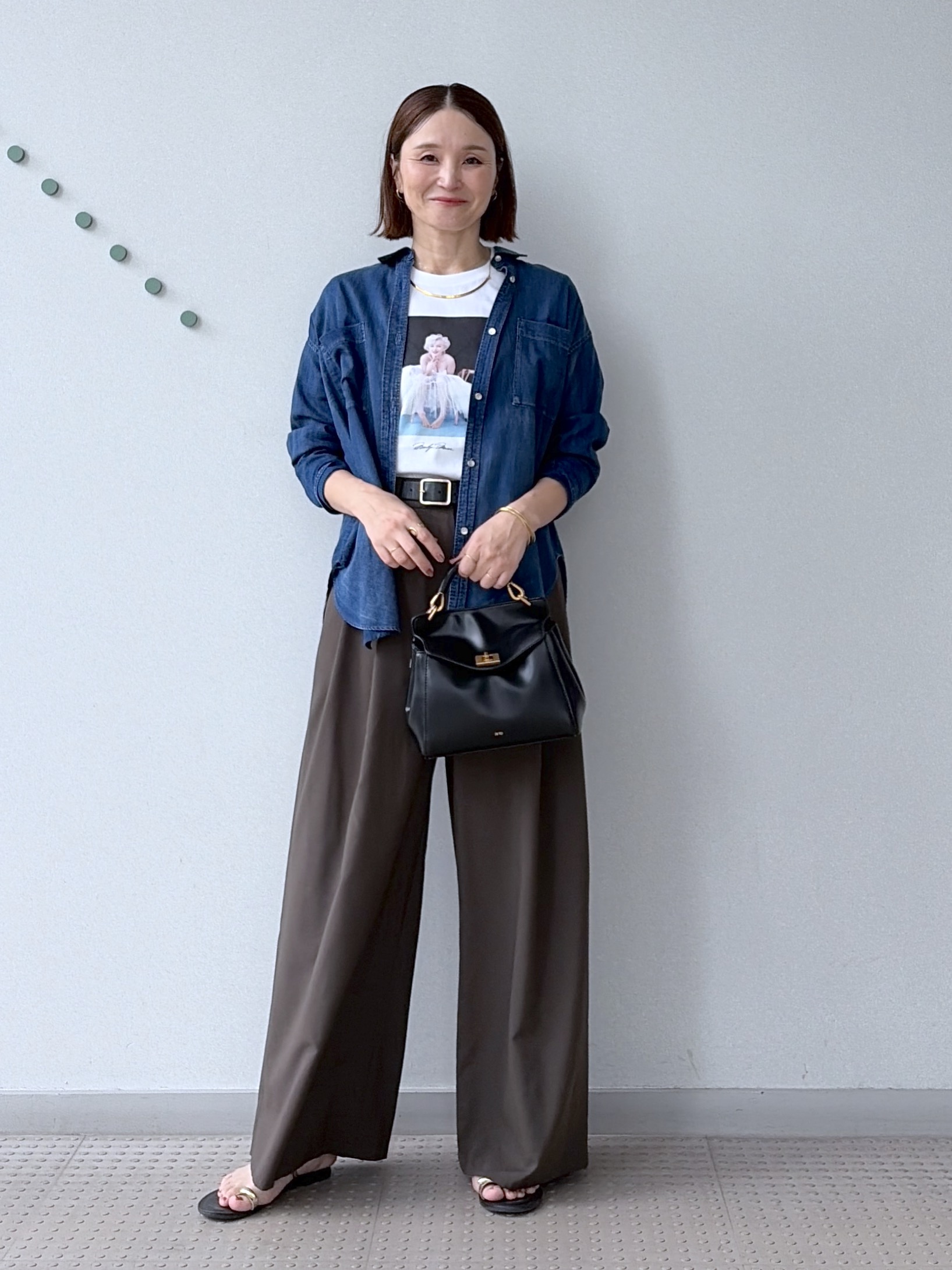 yoshikadoさんの「DRESSTERIOR｜【別注】マリリンモンロー/カラープリントTシャツ」を使ったコーディネート