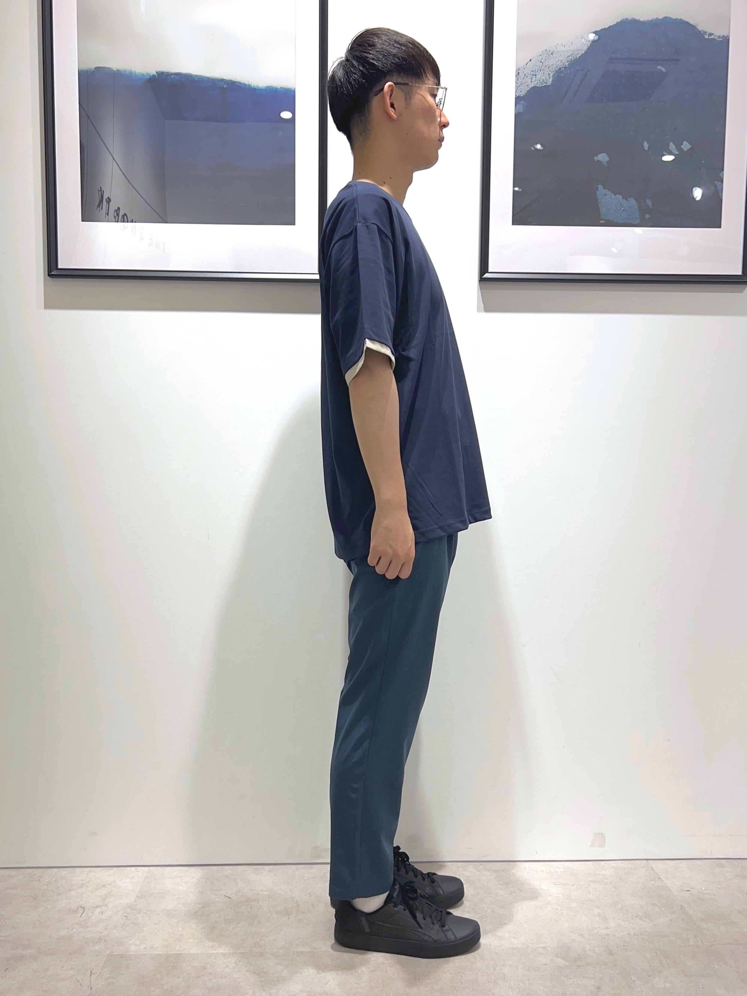 。さんの「THE SHOP TK｜【マシンウォッシャブル】袖レイヤード半袖Tシャツ」を使ったコーディネート