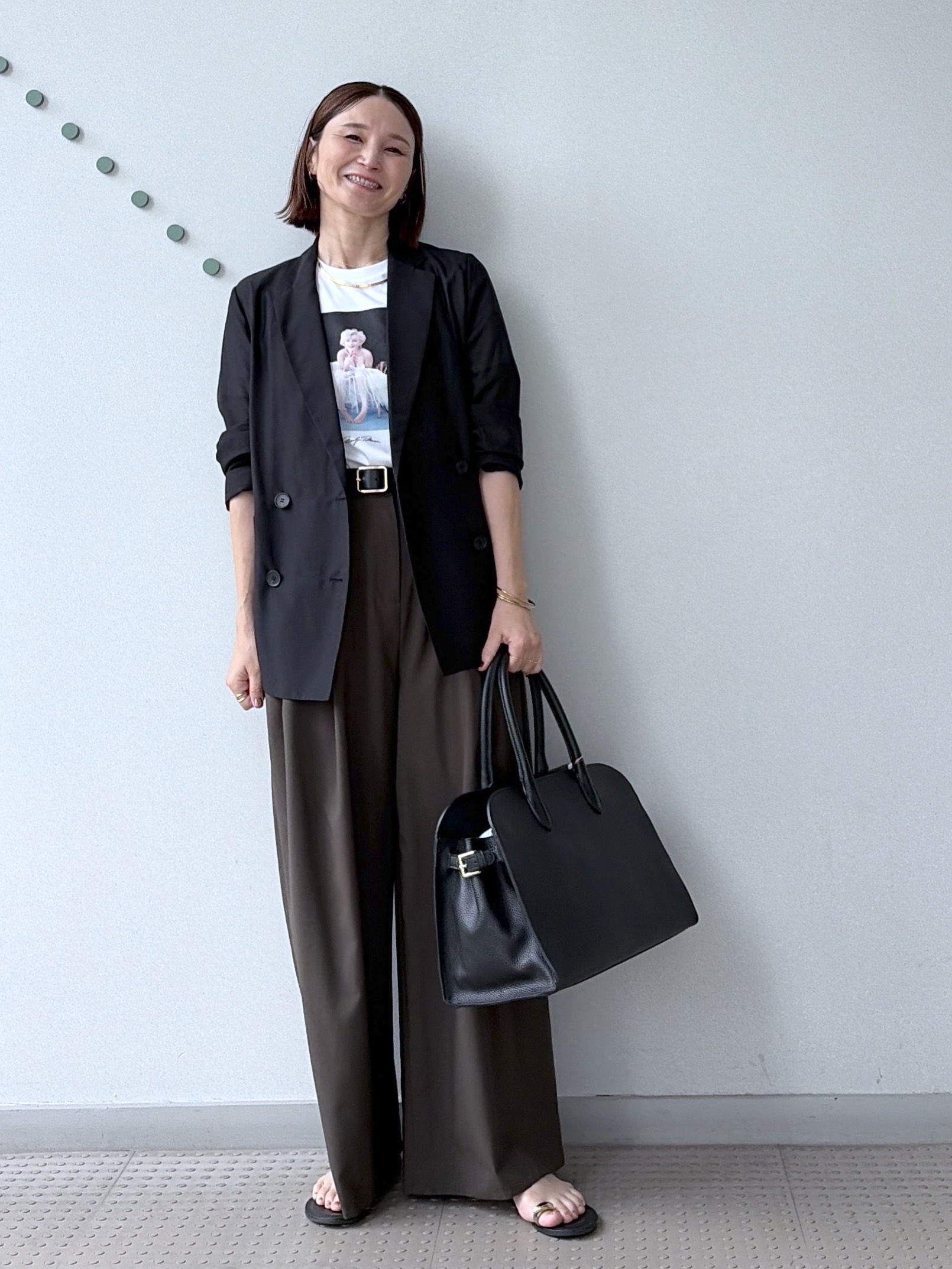 yoshikadoさんの「DRESSTERIOR｜【別注】マリリンモンロー/カラープリントTシャツ」を使ったコーディネート