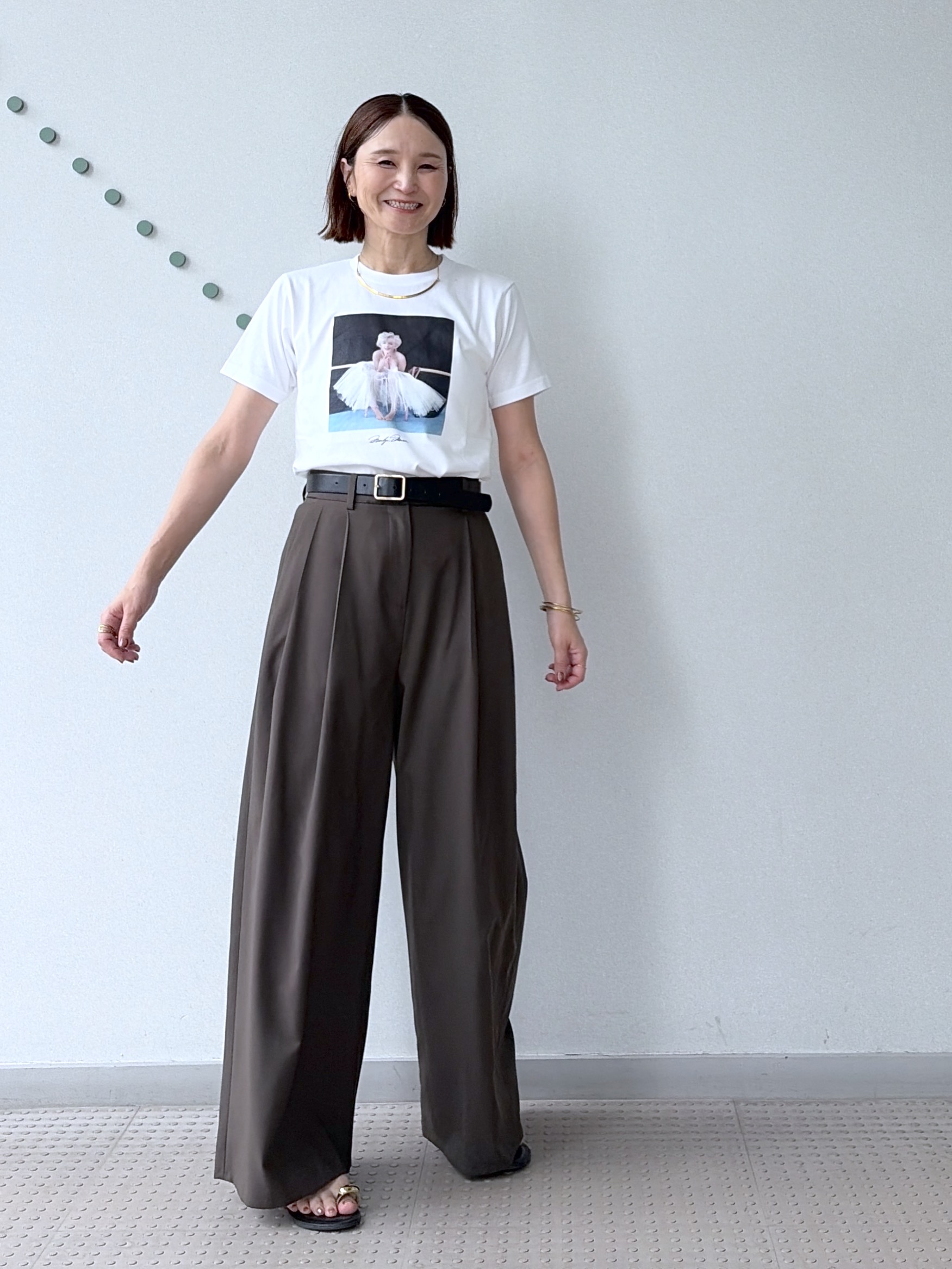 yoshikadoさんの「DRESSTERIOR｜【別注】マリリンモンロー/カラープリントTシャツ」を使ったコーディネート