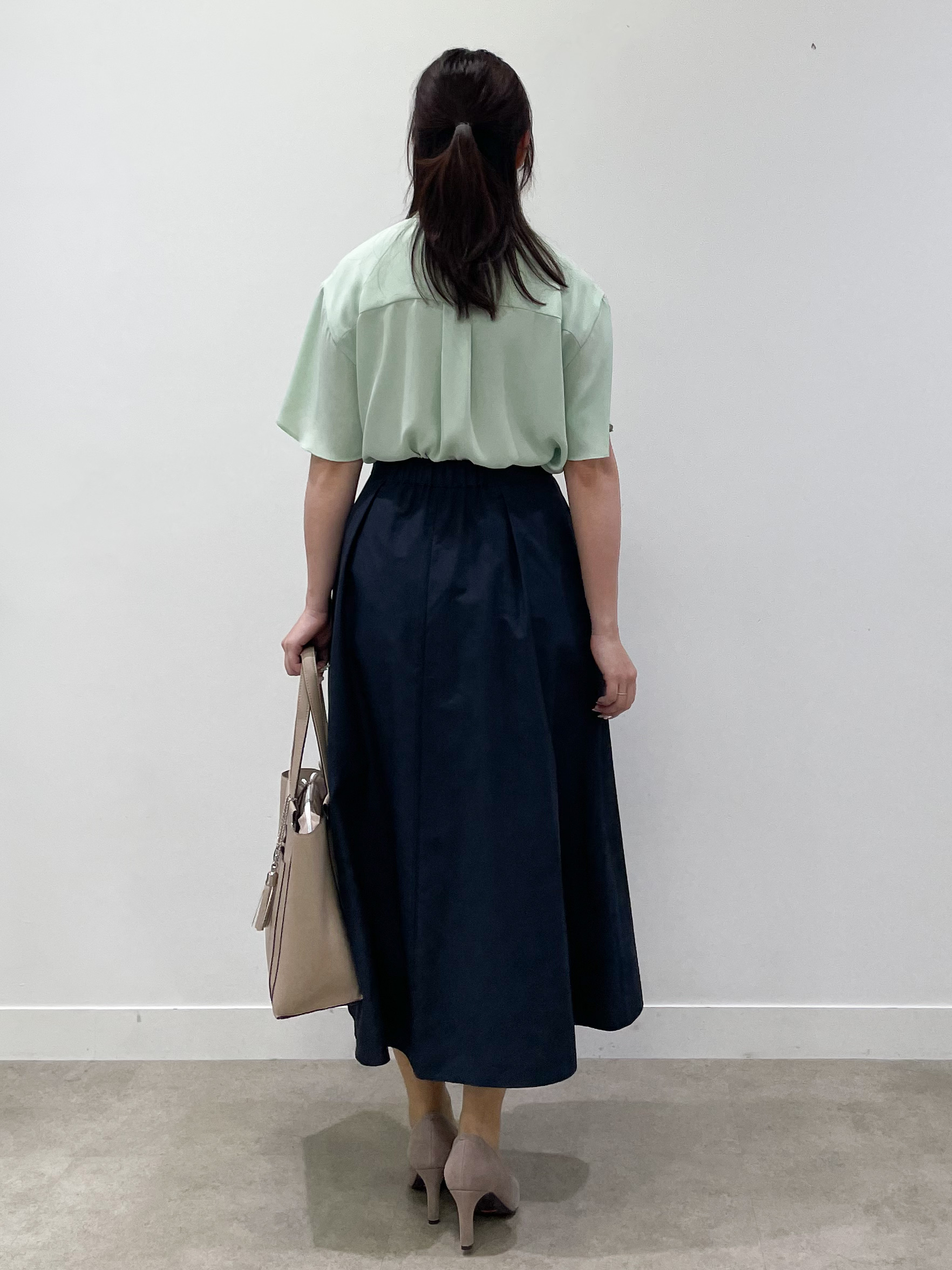 yukariさんの「Reflect｜【マシンウォッシュ可】フレアスリーブボウタイブラウス」を使ったコーディネート