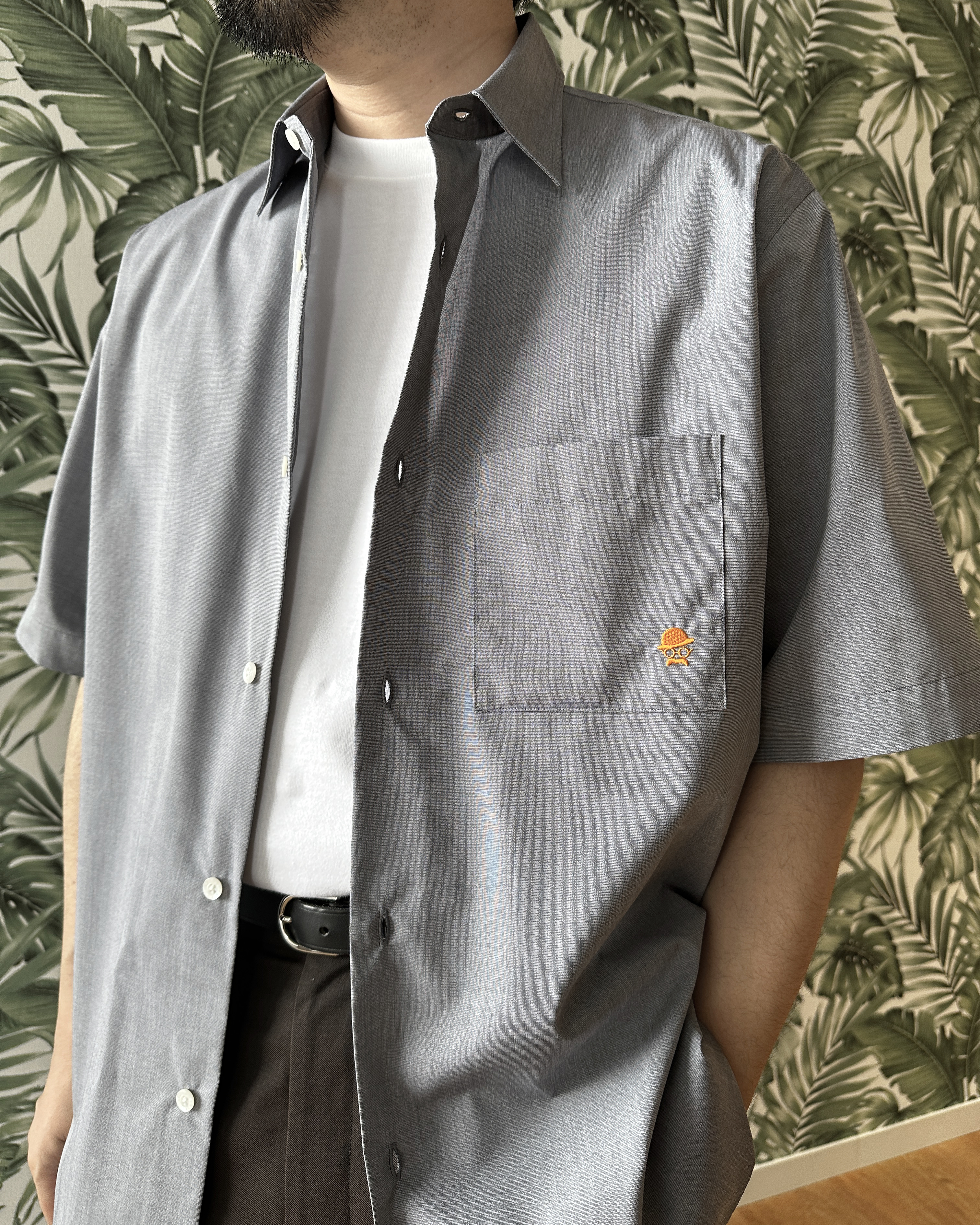 プレス増田さんの「TAKEO KIKUCHI｜ワンポイント刺繍 半袖シャツ」を使ったコーディネート