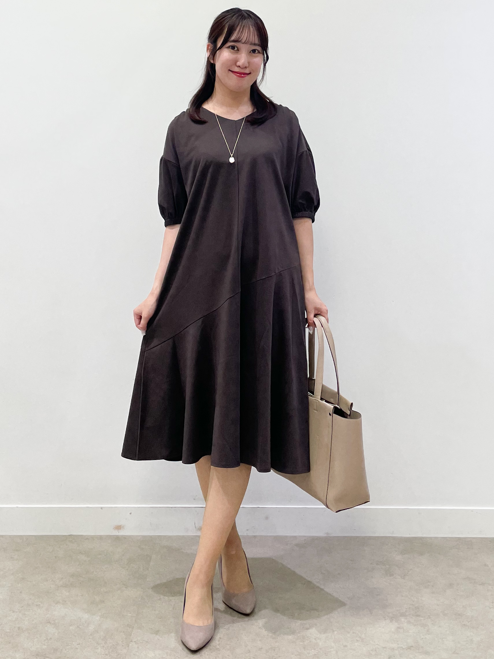 yukariさんの「Reflect｜きれい見えフレアラインワンピース」を使ったコーディネート