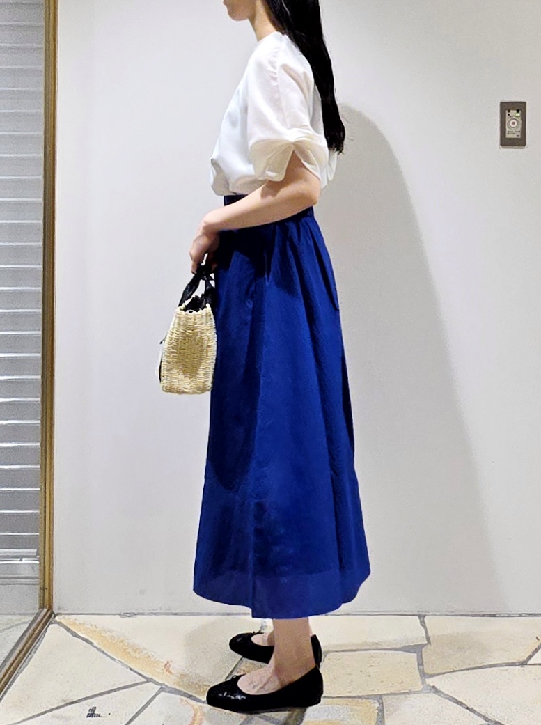 mochiさんの「index｜【接触冷感／吸水速乾】リネンライク タックスリーブブラウス《セットアップ対応／洗濯機OK》」を使ったコーディネート