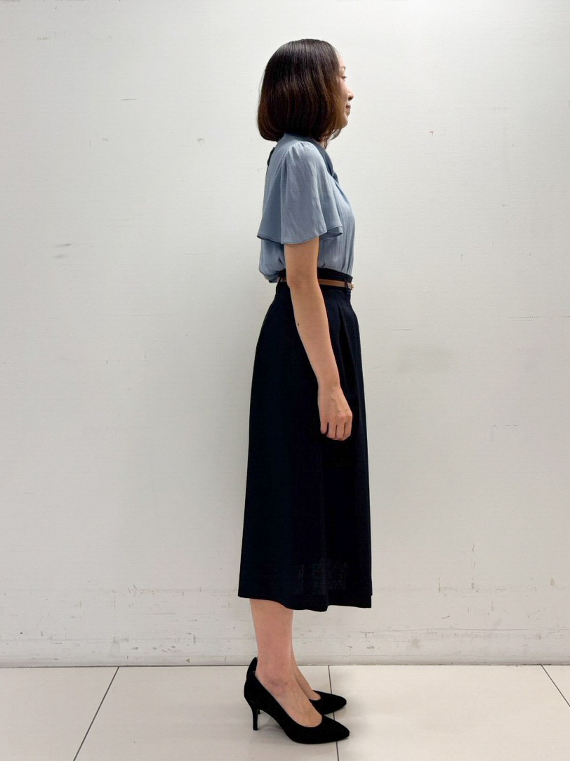 keikoさんの「COUP DE CHANCE｜【手洗い可／日本製】フロント ドレープブラウス」を使ったコーディネート