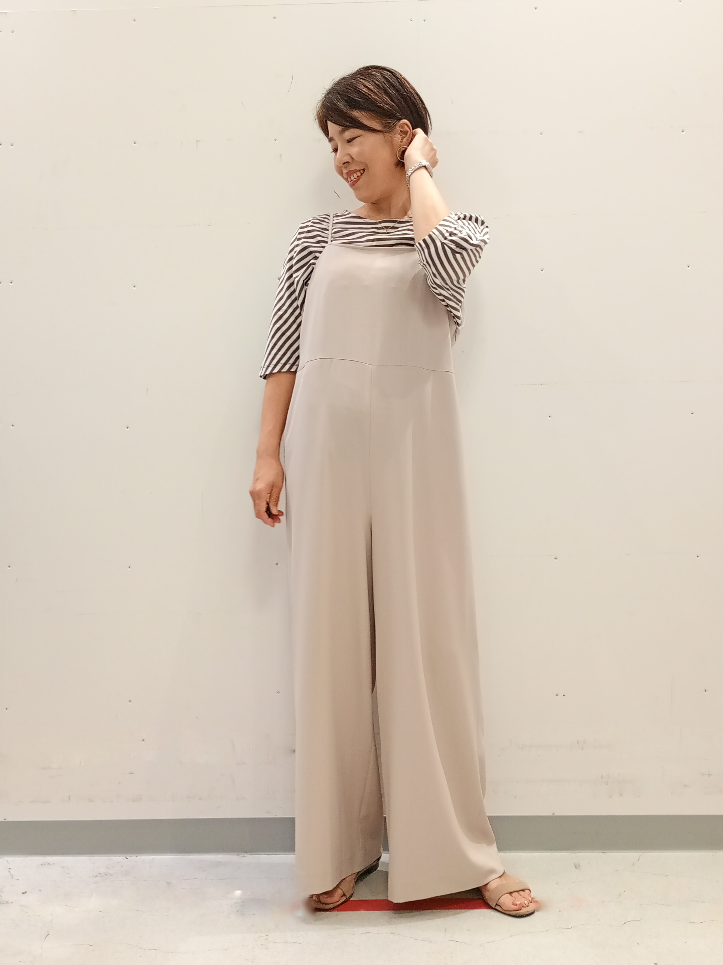 Kさんの「INDIVI｜【着る日傘】キャミソールサロペット」を使ったコーディネート