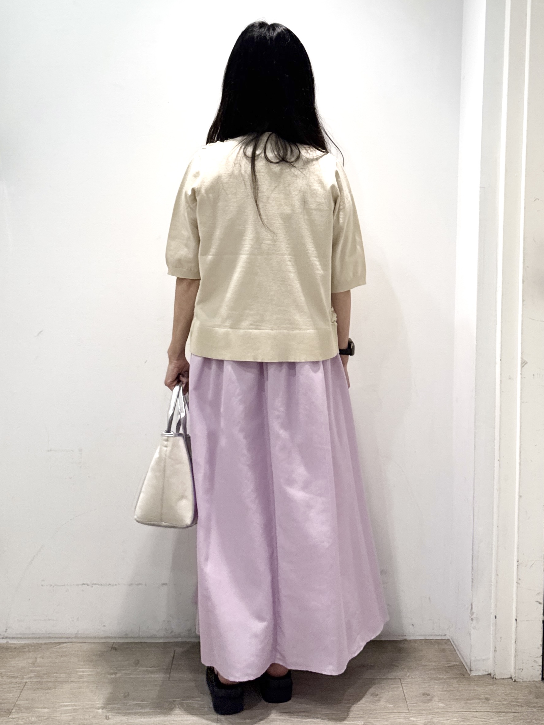 yuicciさんの「OPAQUE.CLIP｜フロントレースニットカーディガン【洗える】」を使ったコーディネート