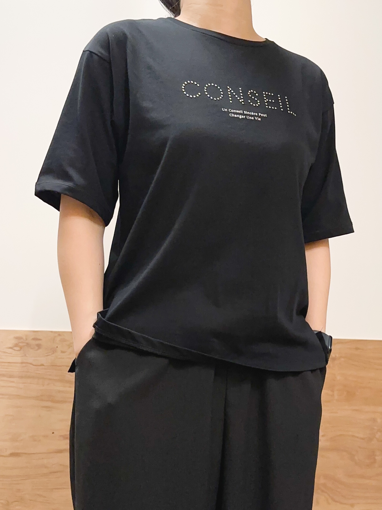 すーさんの「grove｜【UVカット/接触冷感】プリントアソート5分袖Tシャツ」を使ったコーディネート