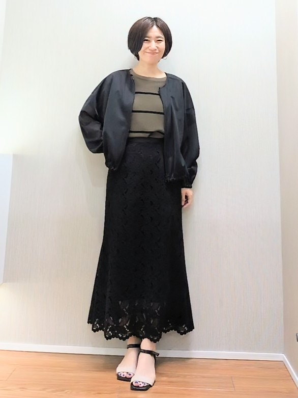 ミズタさんの「UNTITLED｜トリコットシアーブラウス」を使ったコーディネート