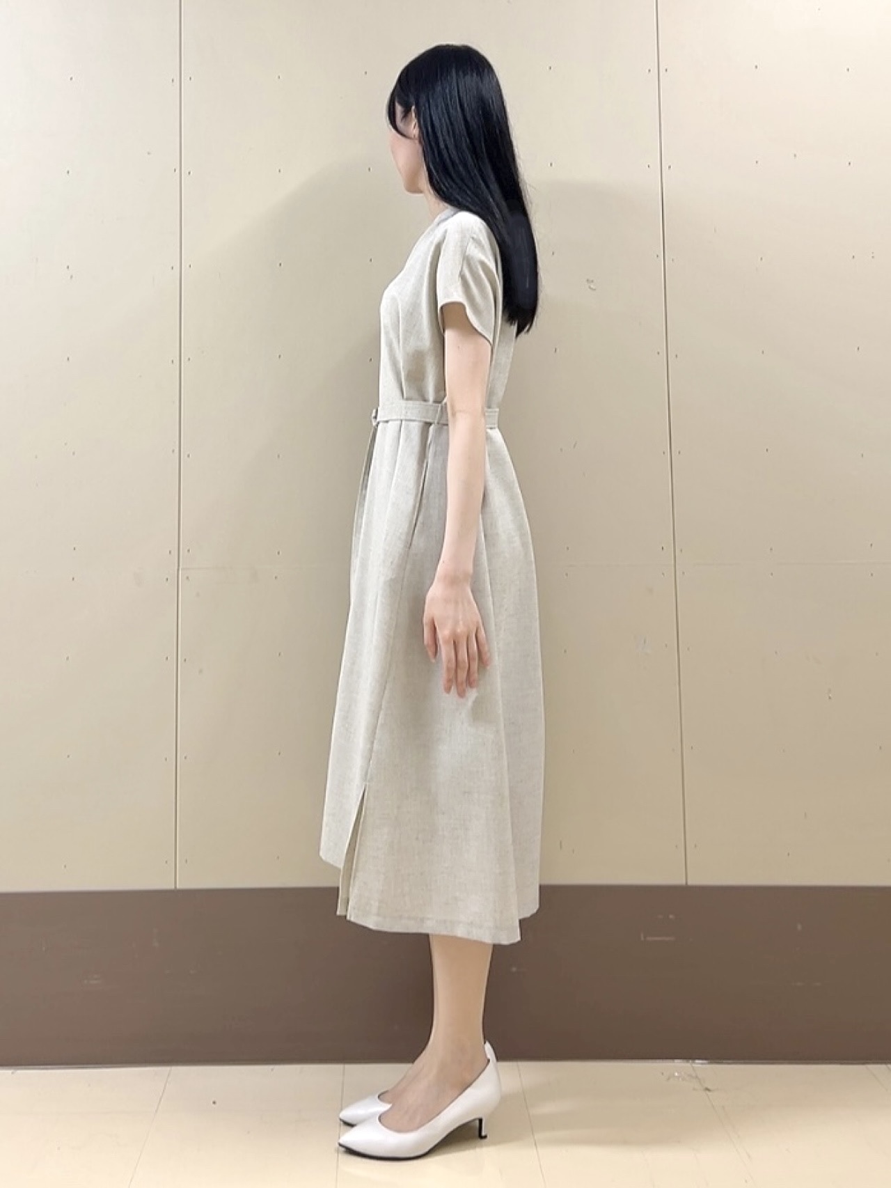 sechiさんの「UNTITLED｜【さらりと快適/セットアップ可/UV/接触冷感】スラブカラーレスジャケット」を使ったコーディネート