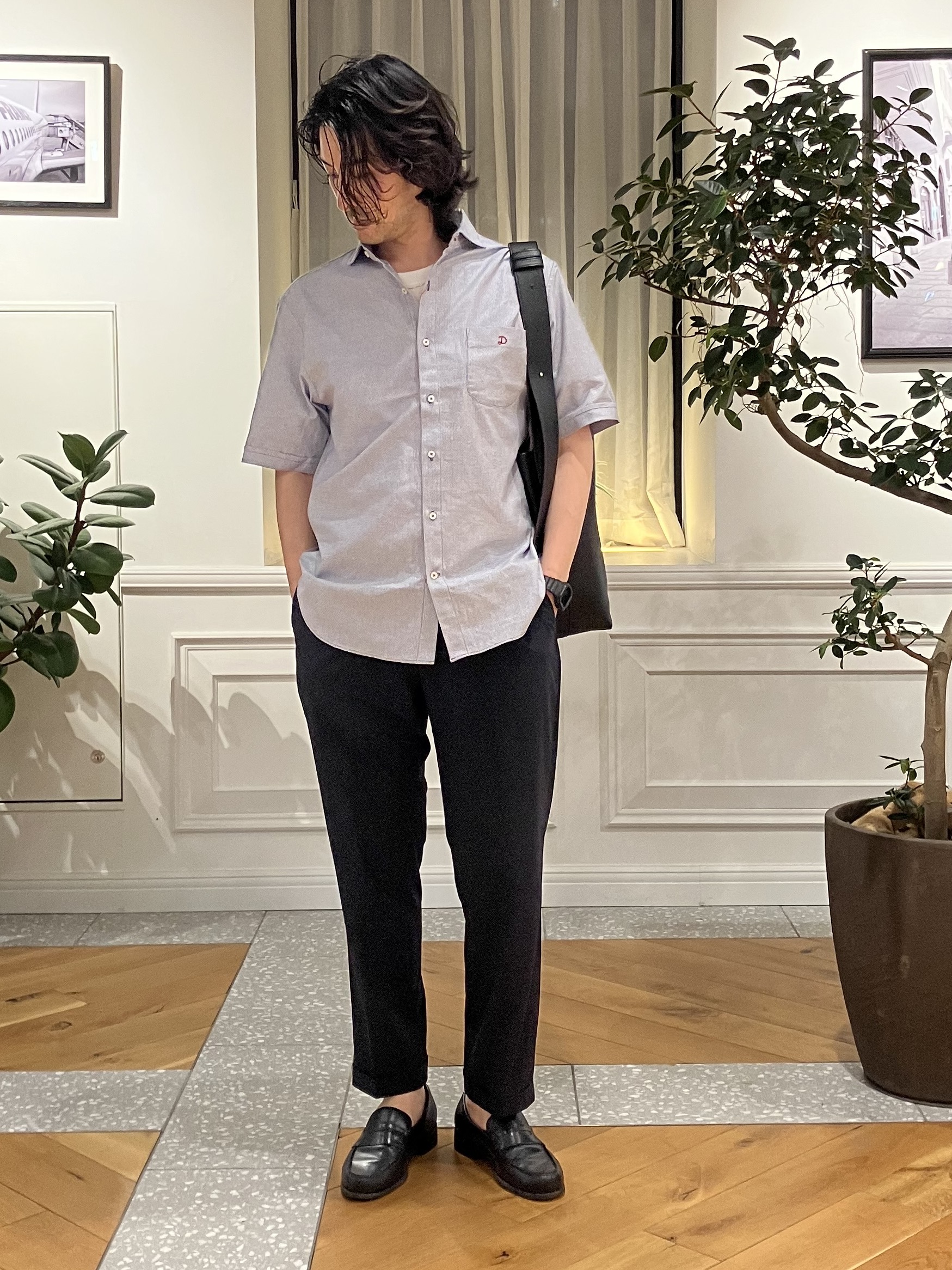 junyaさんの「DRESSTERIOR｜【速乾素材】メッシュエアー ハーフスリーブシャツ」を使ったコーディネート