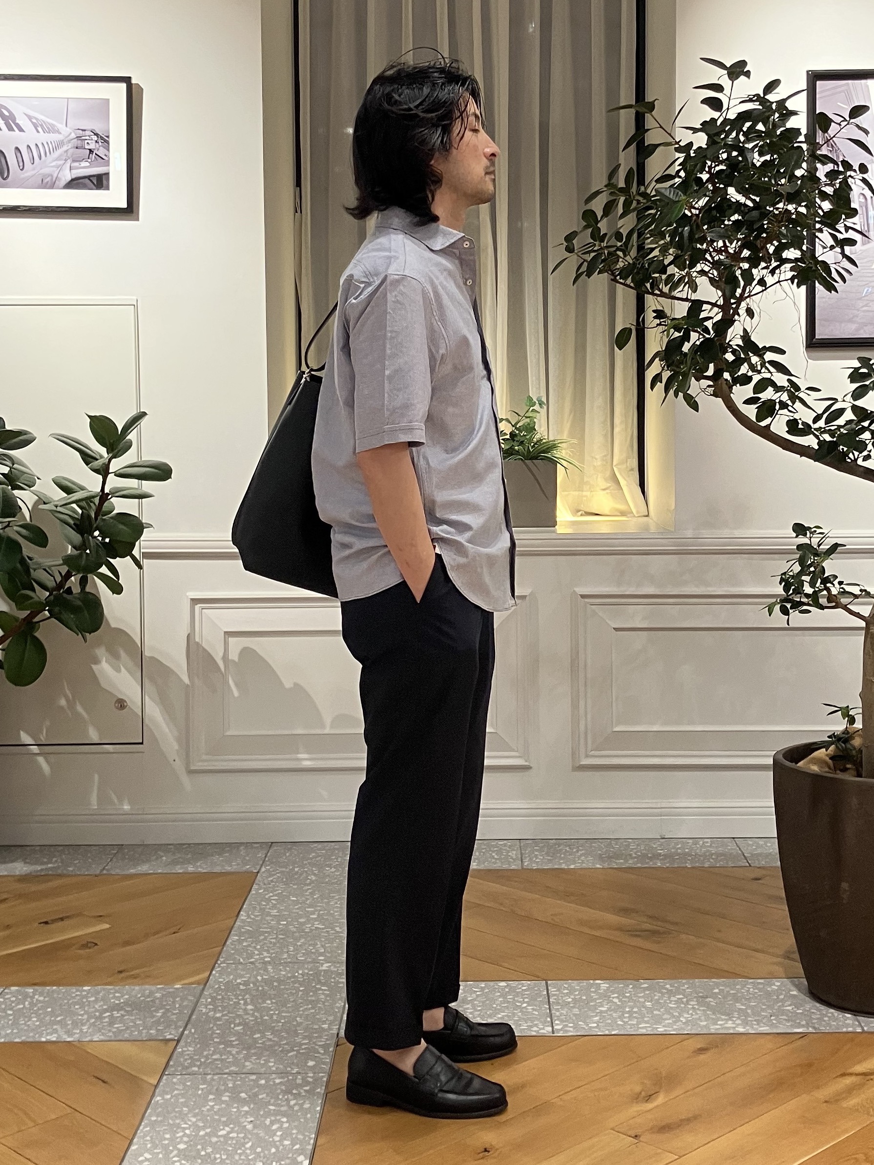 junyaさんの「DRESSTERIOR｜【速乾素材】メッシュエアー ハーフスリーブシャツ」を使ったコーディネート
