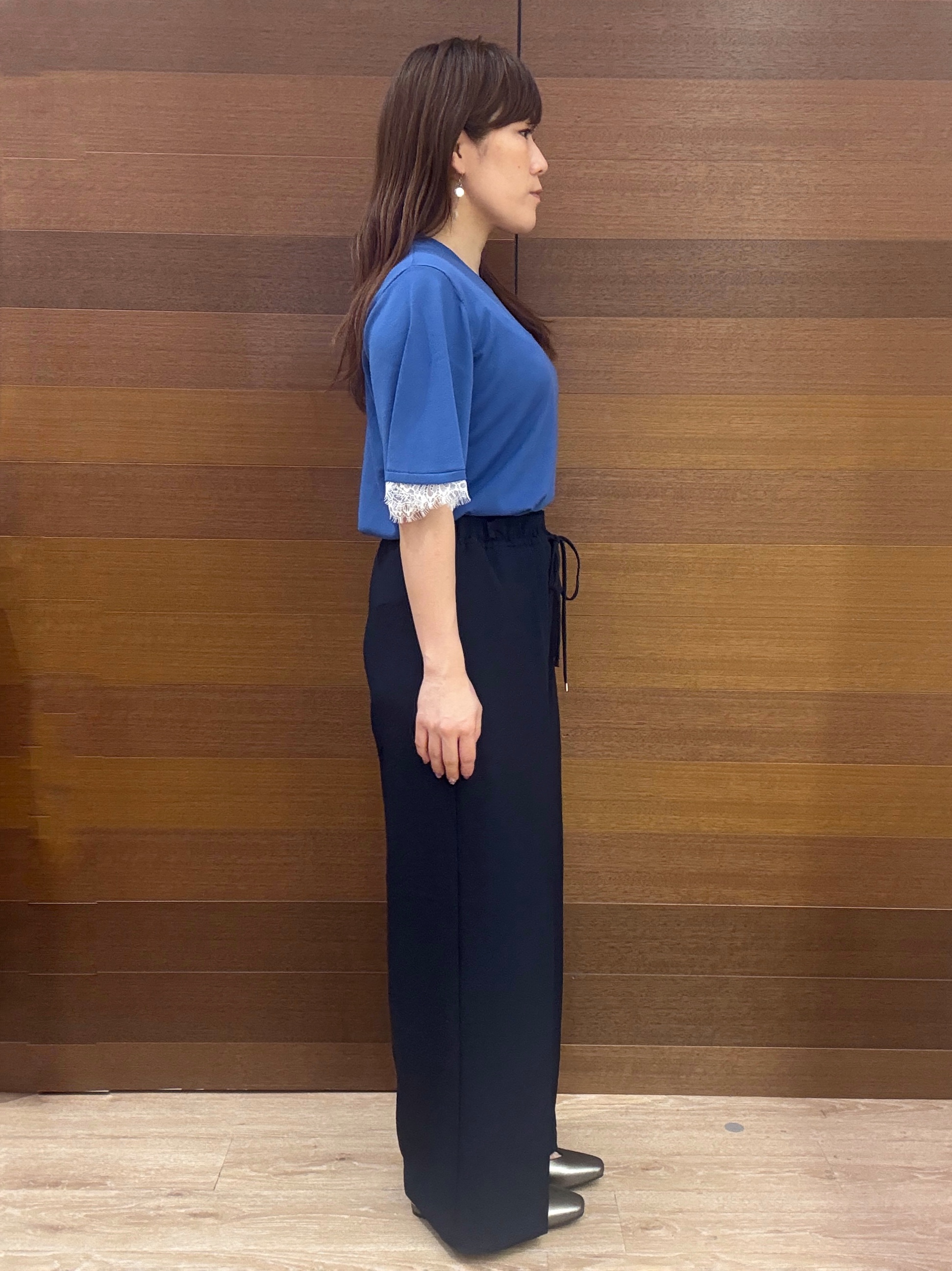 maichiさんの「OPAQUE.CLIP｜【遮熱性】袖口レース フレアスリーブニット《洗濯機OK／抗ピル》」を使ったコーディネート