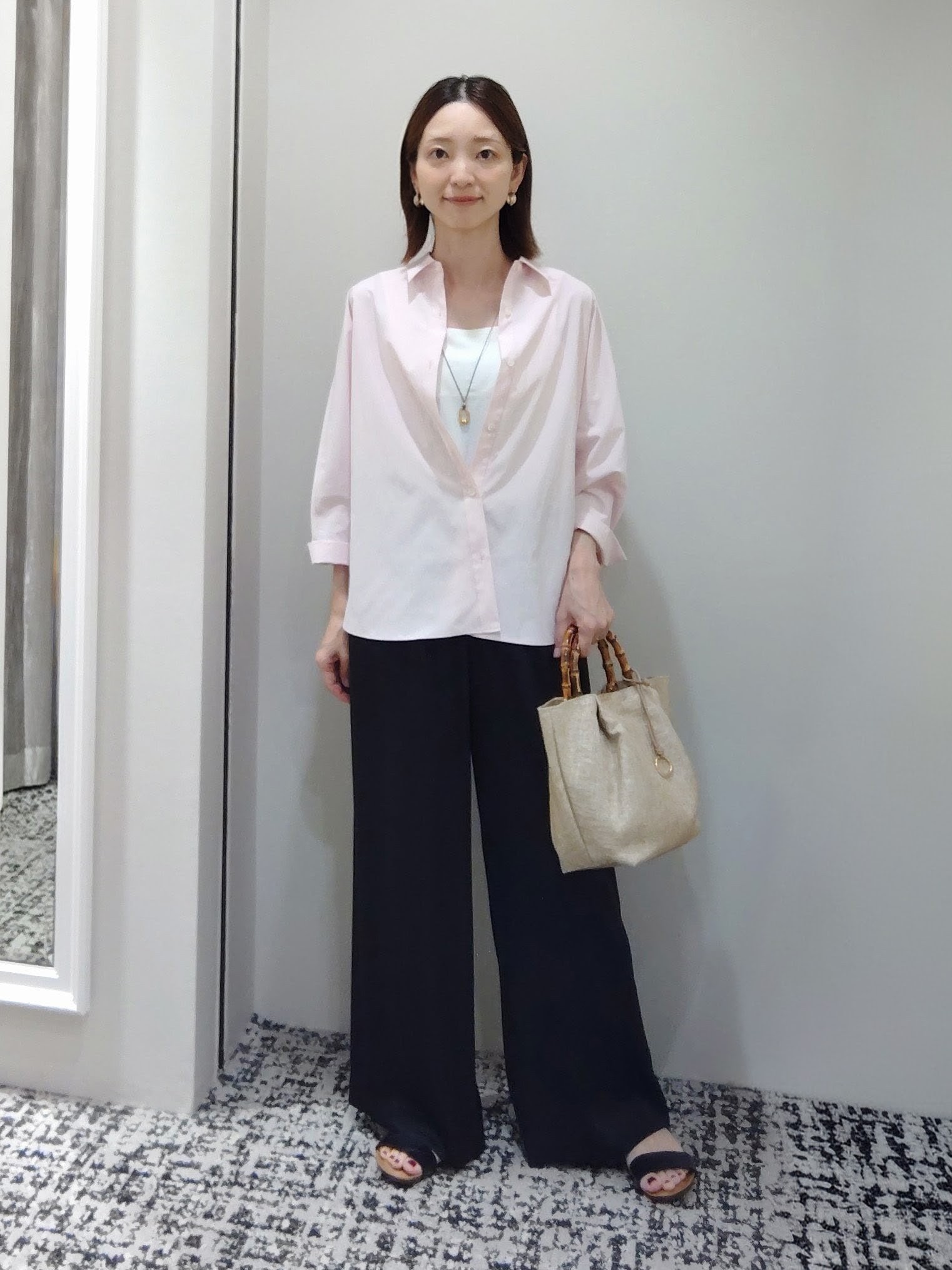 terumiさんの「UNTITLED｜【接触冷感/吸水速乾/UVカット】ドルマンスリーブシャツ」を使ったコーディネート