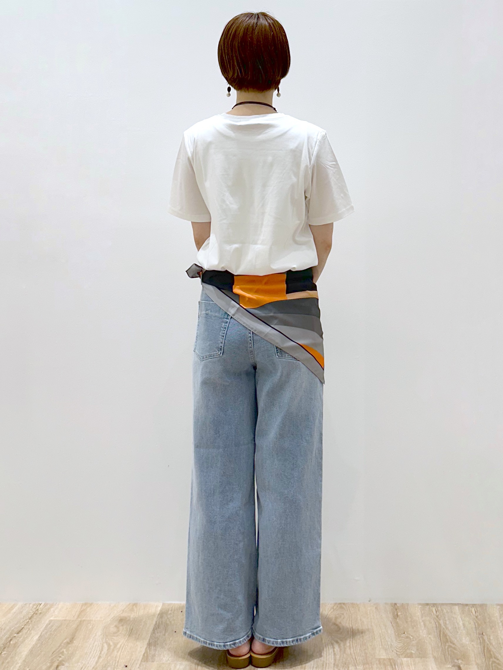 yurieさんの「OPAQUE.CLIP｜ベーシックTシャツ／オーガニックコットン混【洗濯機OK】」を使ったコーディネート