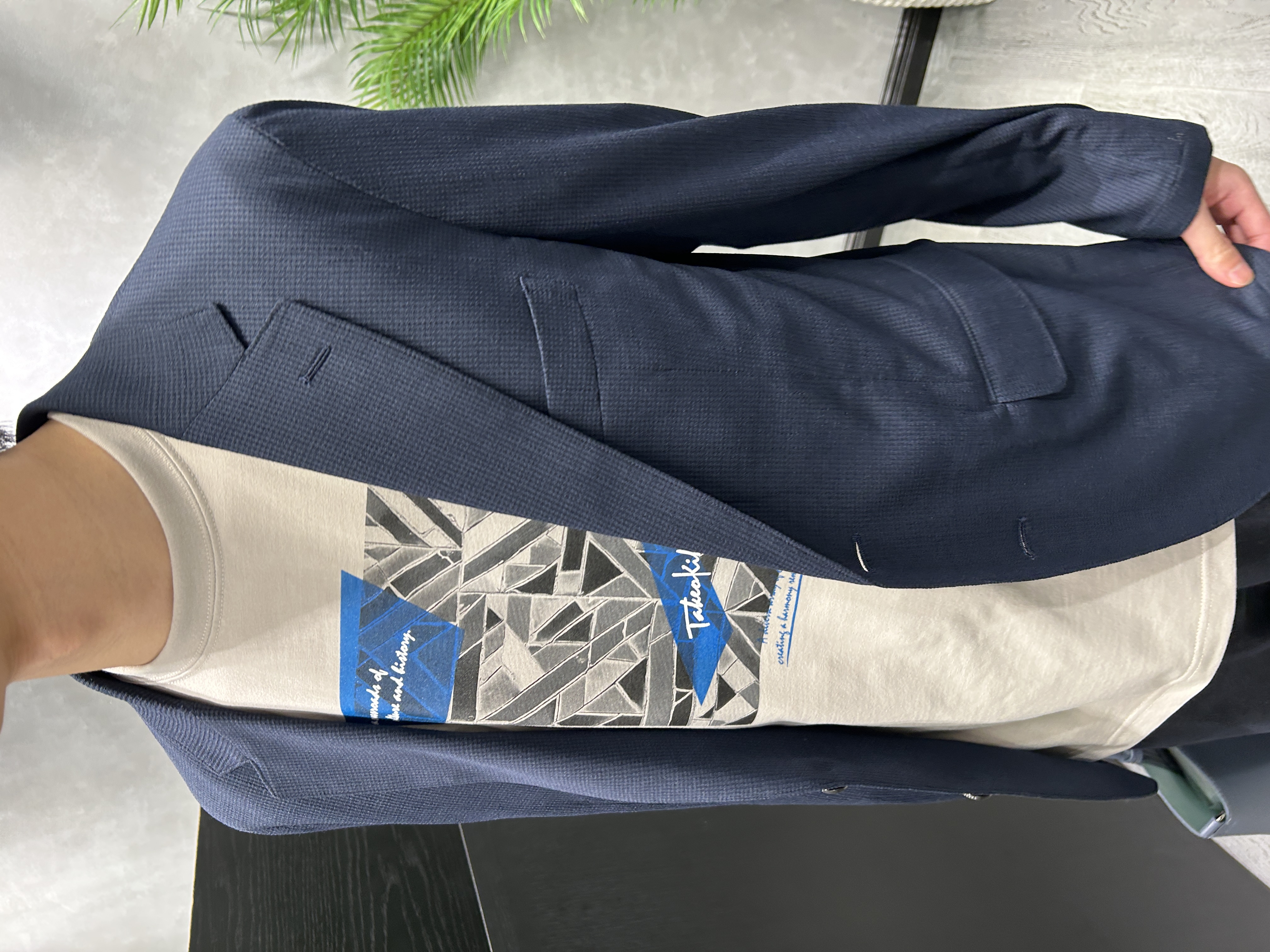 ruiさんの「TAKEO KIKUCHI｜【Begin5月号掲載/通気性】トリコットサッカー ジャケット」を使ったコーディネート