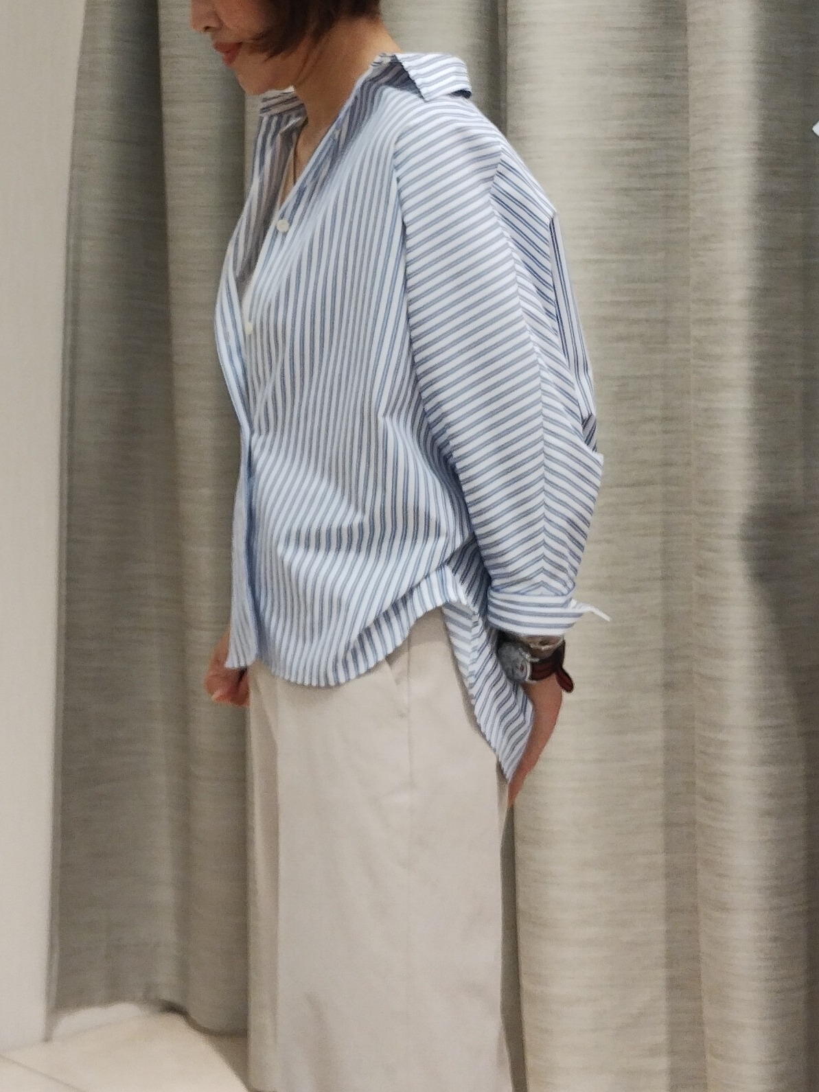 u&minus;macoさんの「UNTITLED｜【接触冷感/吸水速乾/UVカット】ドルマンスリーブシャツ」を使ったコーディネート