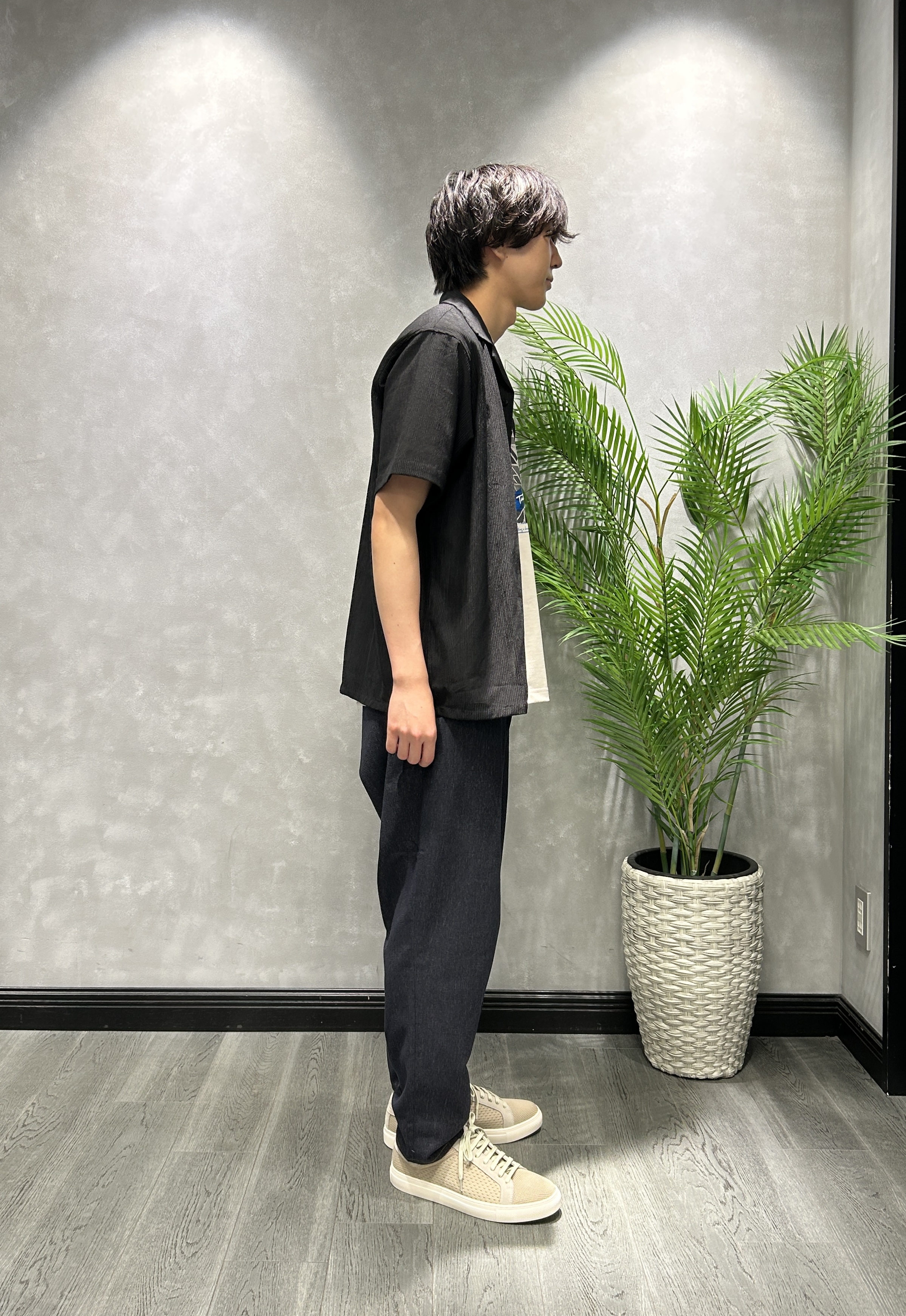 ruiさんの「TAKEO KIKUCHI｜【通気性】トリコットサッカー オープンカラー シャツ」を使ったコーディネート