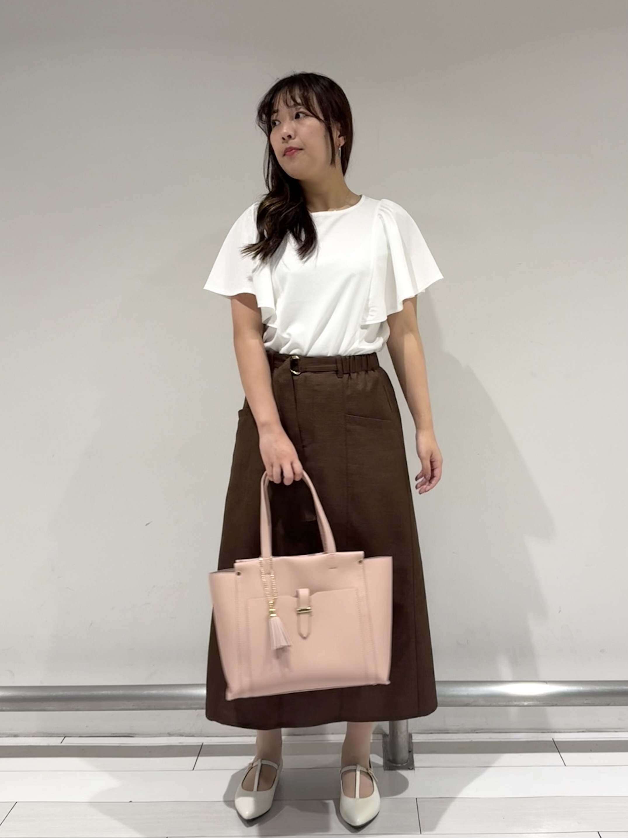 Azusaさんの「Reflect｜【UVカット／接触冷感／吸水速乾】フレアスリーブトップス」を使ったコーディネート
