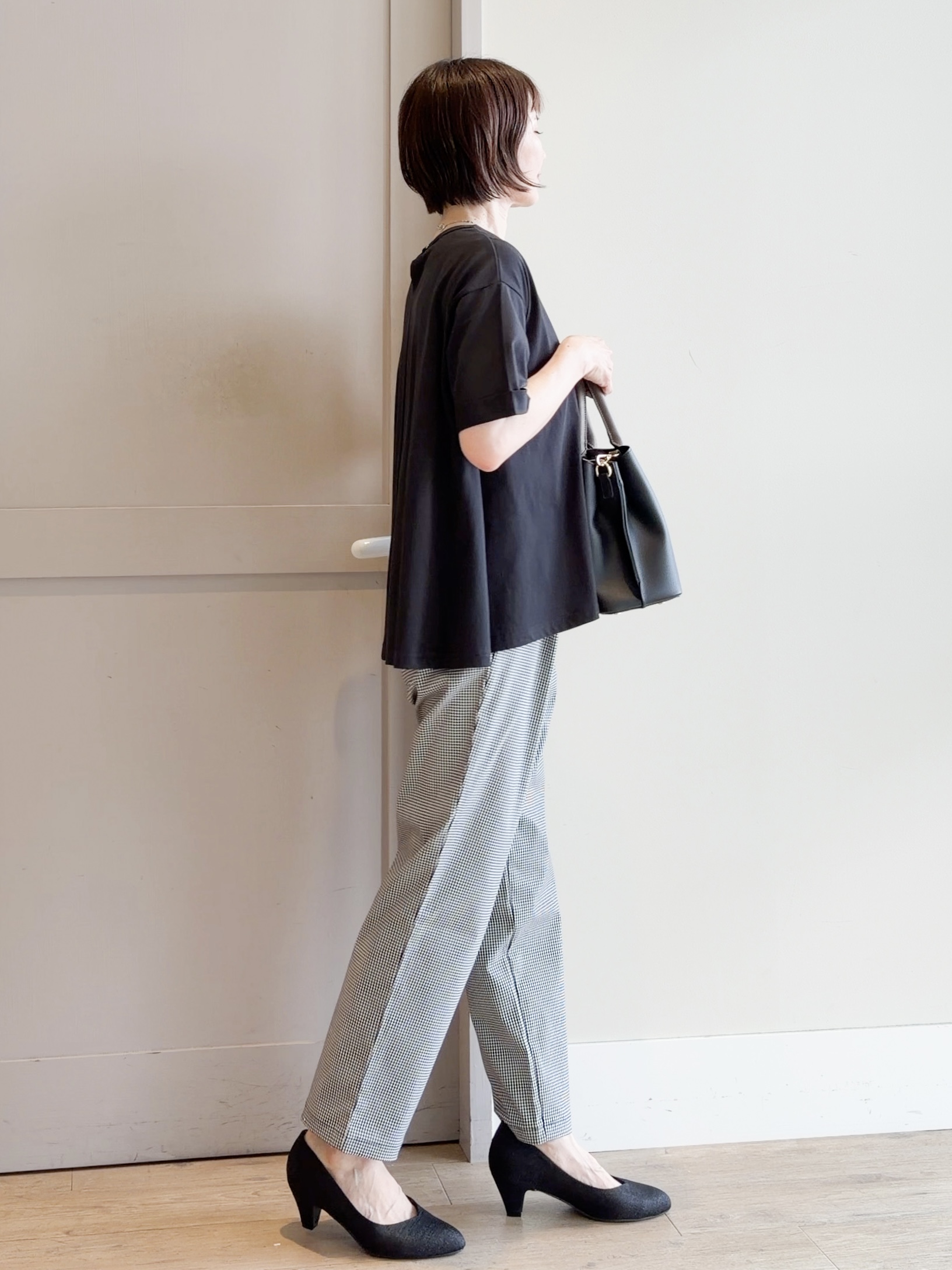 yamakoさんの「grove｜【遮熱／吸水速乾／接触冷感／UVカット】フレアシルエットTシャツ」を使ったコーディネート
