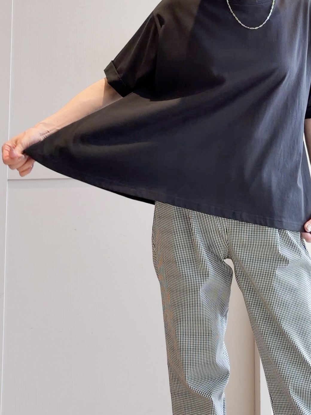 yamakoさんの「grove｜【遮熱／吸水速乾／接触冷感／UVカット】フレアシルエットTシャツ」を使ったコーディネート