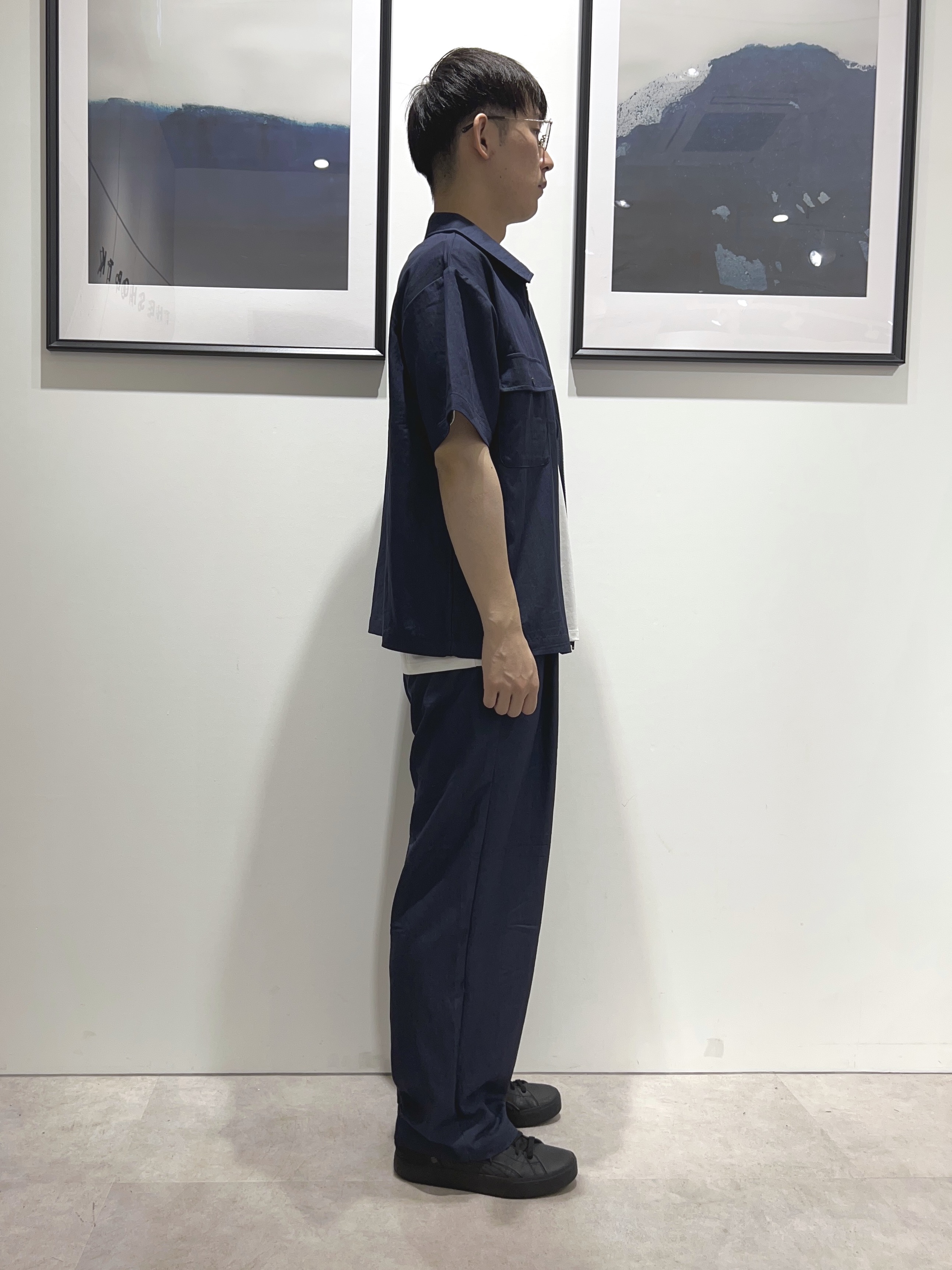 。さんの「THE SHOP TK｜【セットアップ可／洗濯機OK】アソート ジップ半袖シャツ」を使ったコーディネート